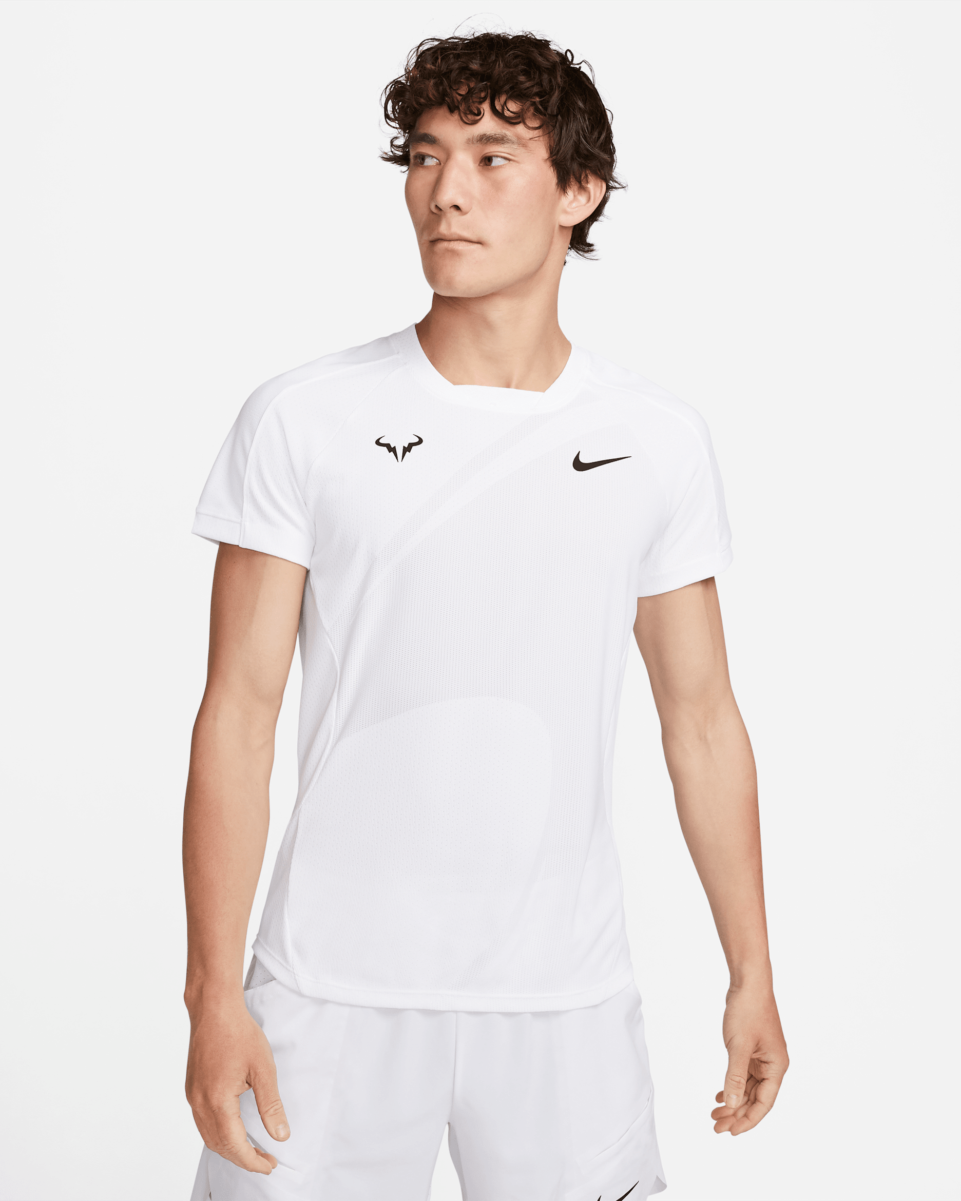 Rafa Men's Nike Dri-FIT ADV Short-Sleeve Tennis Top - White/Black