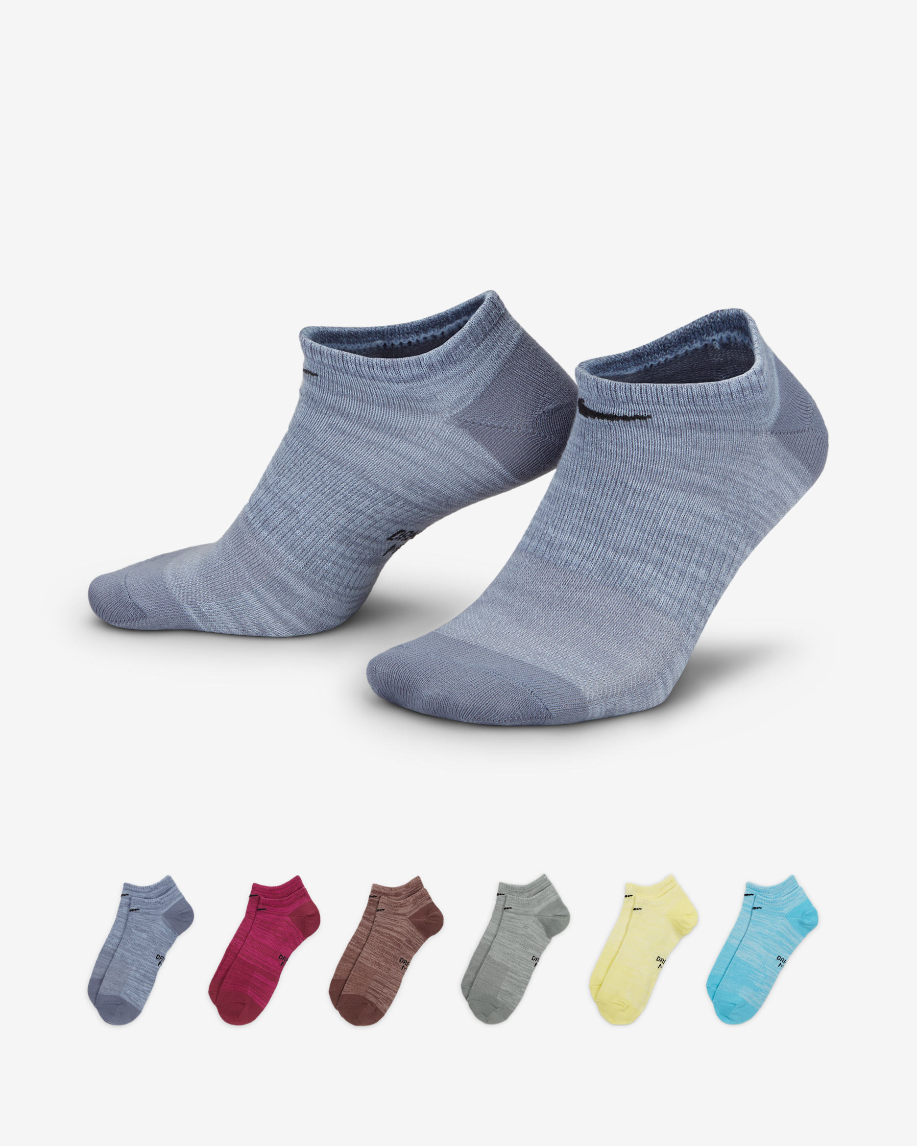 Nike Everyday Lightweight No-Show Training Socks (6 Pairs) - Multi-Colour