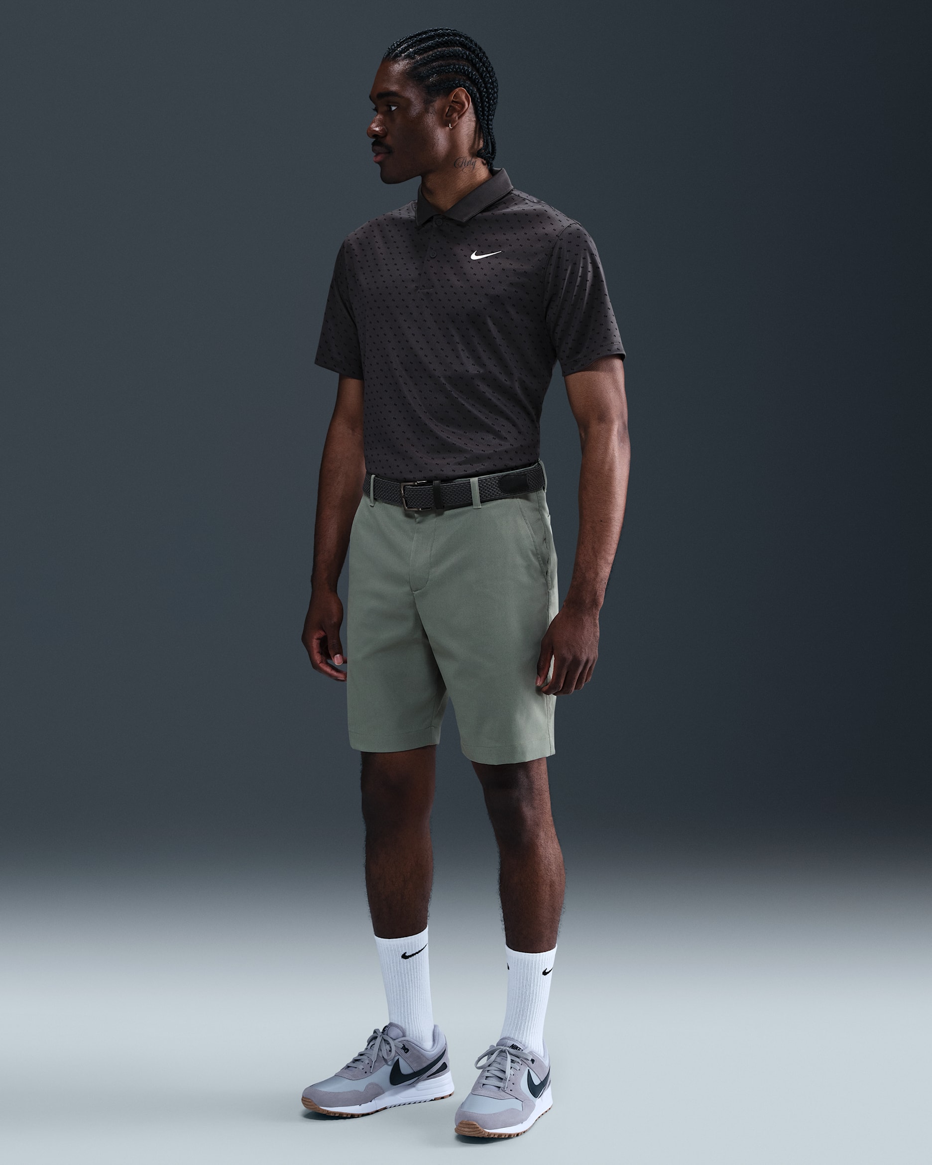 Nike Tour Men's 8" Chino Golf Shorts - Clay Green/Clay Green