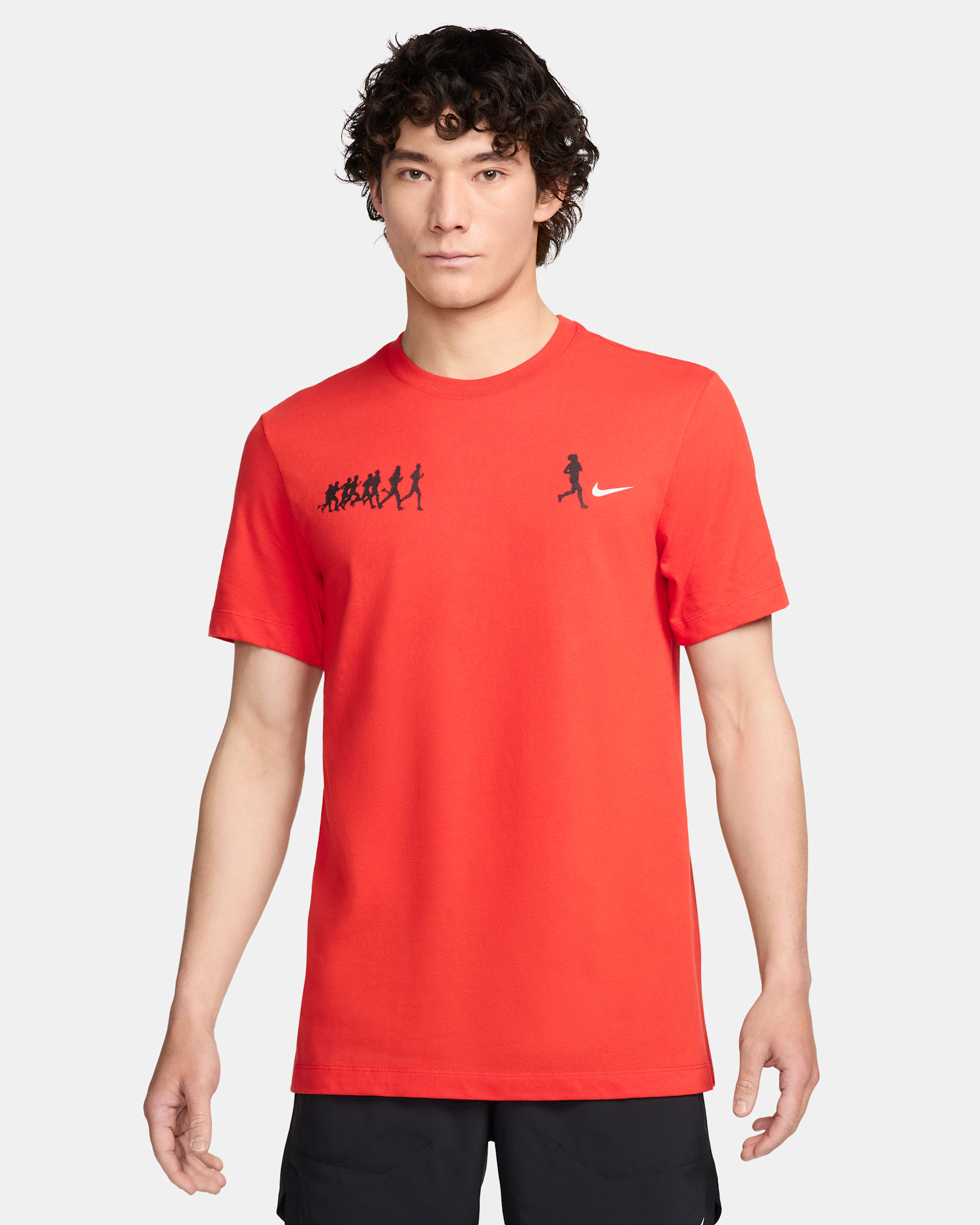 Nike Men's Dri-FIT Running T-Shirt - Picante Red