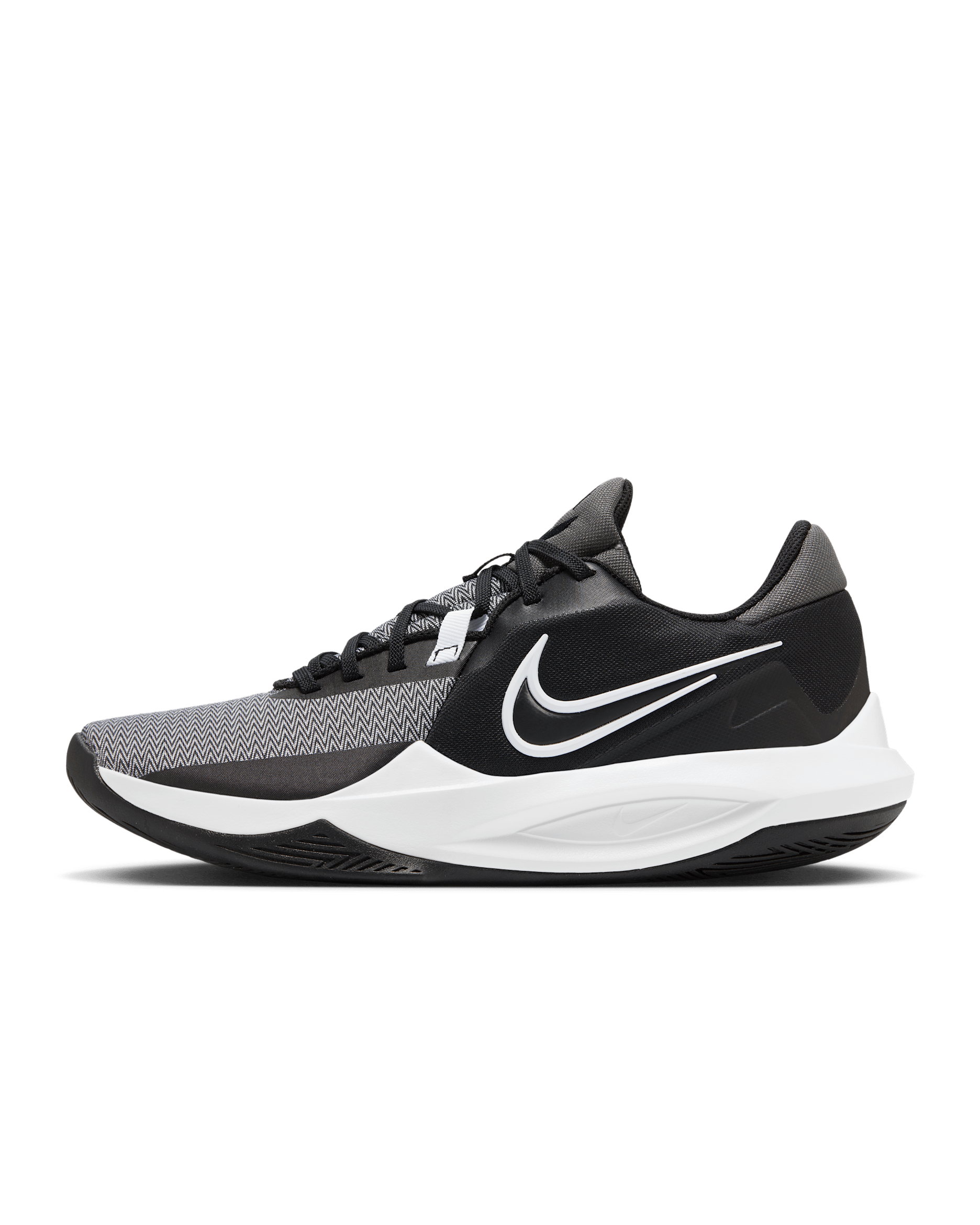 Nike Precision 6 Basketball Shoes - Black/Iron Grey/White/White