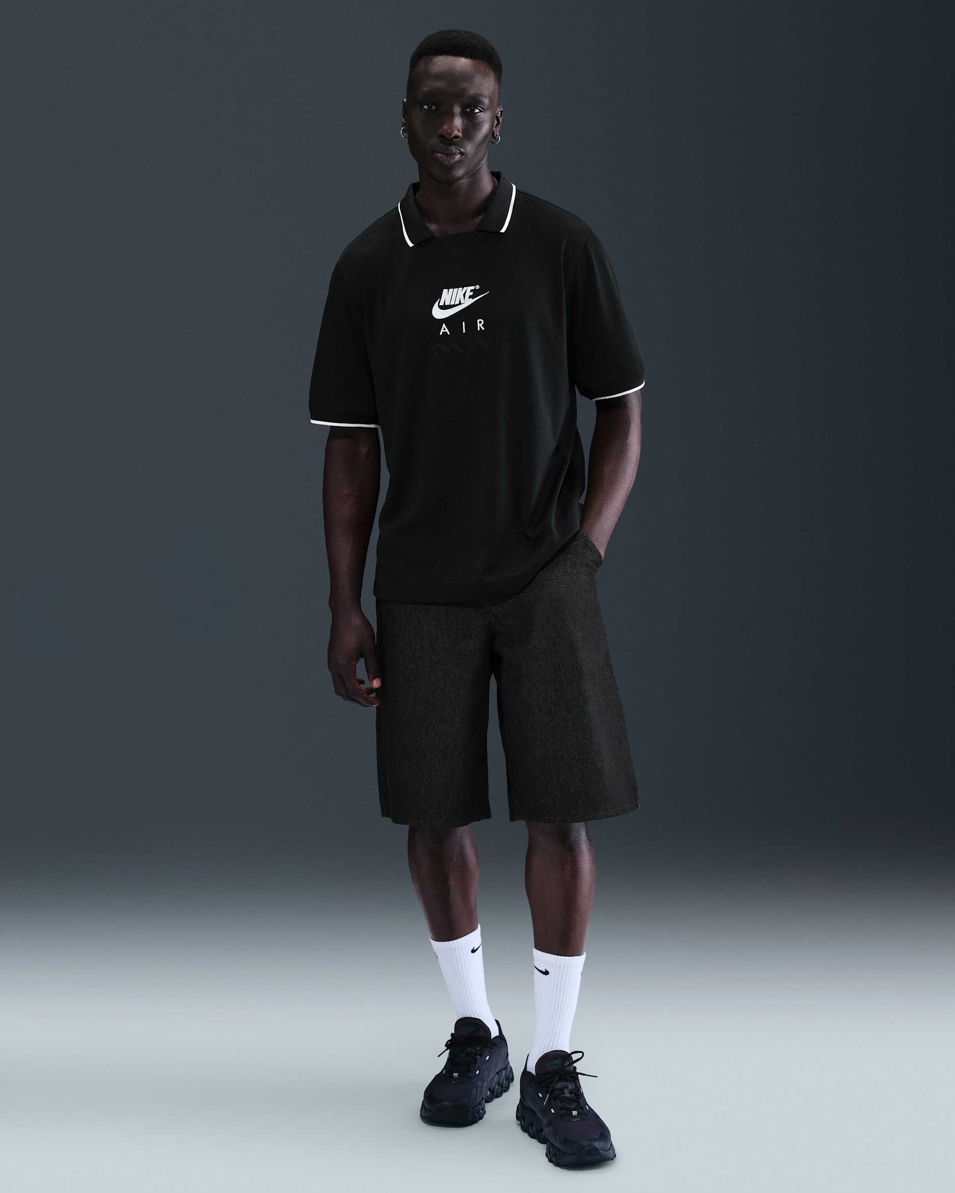 Shorts de denim para hombre Nike Sportswear - Negro