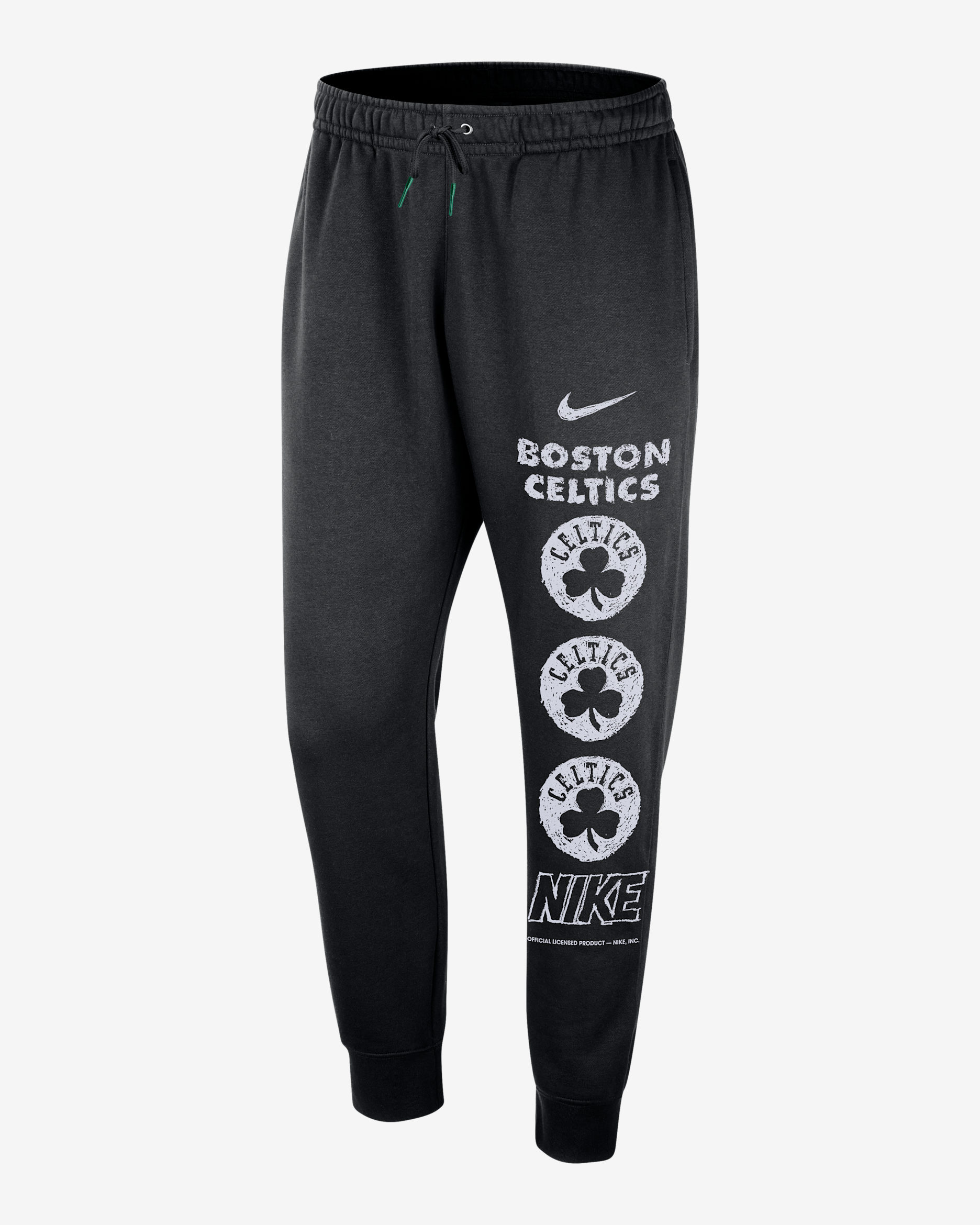 Boston Celtics Courtside Men's Nike NBA Club Fleece Joggers - Black/Clover