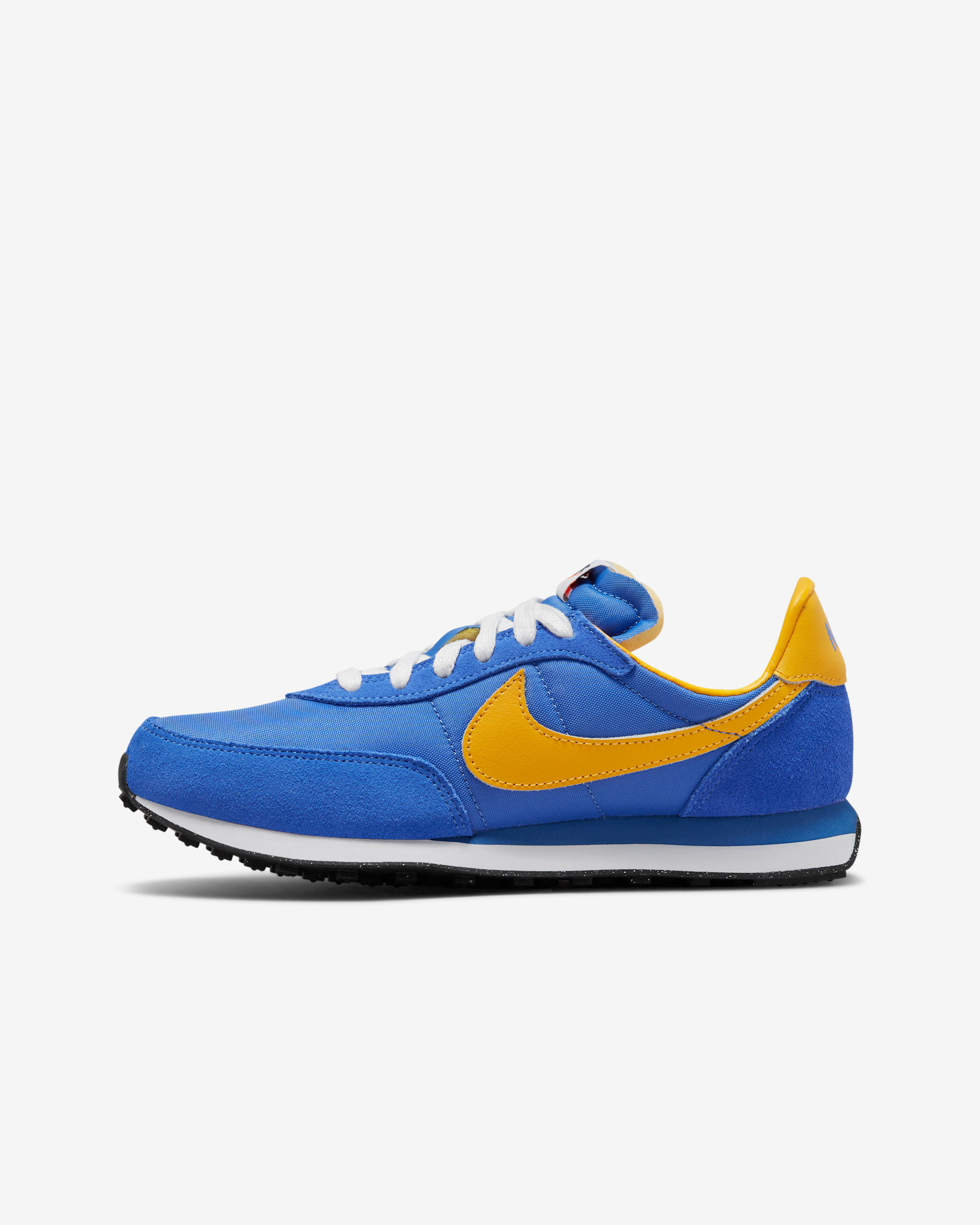 Nike Waffle Trainer 2 Big Kids' Shoes - Medium Blue/White/Black/University Gold