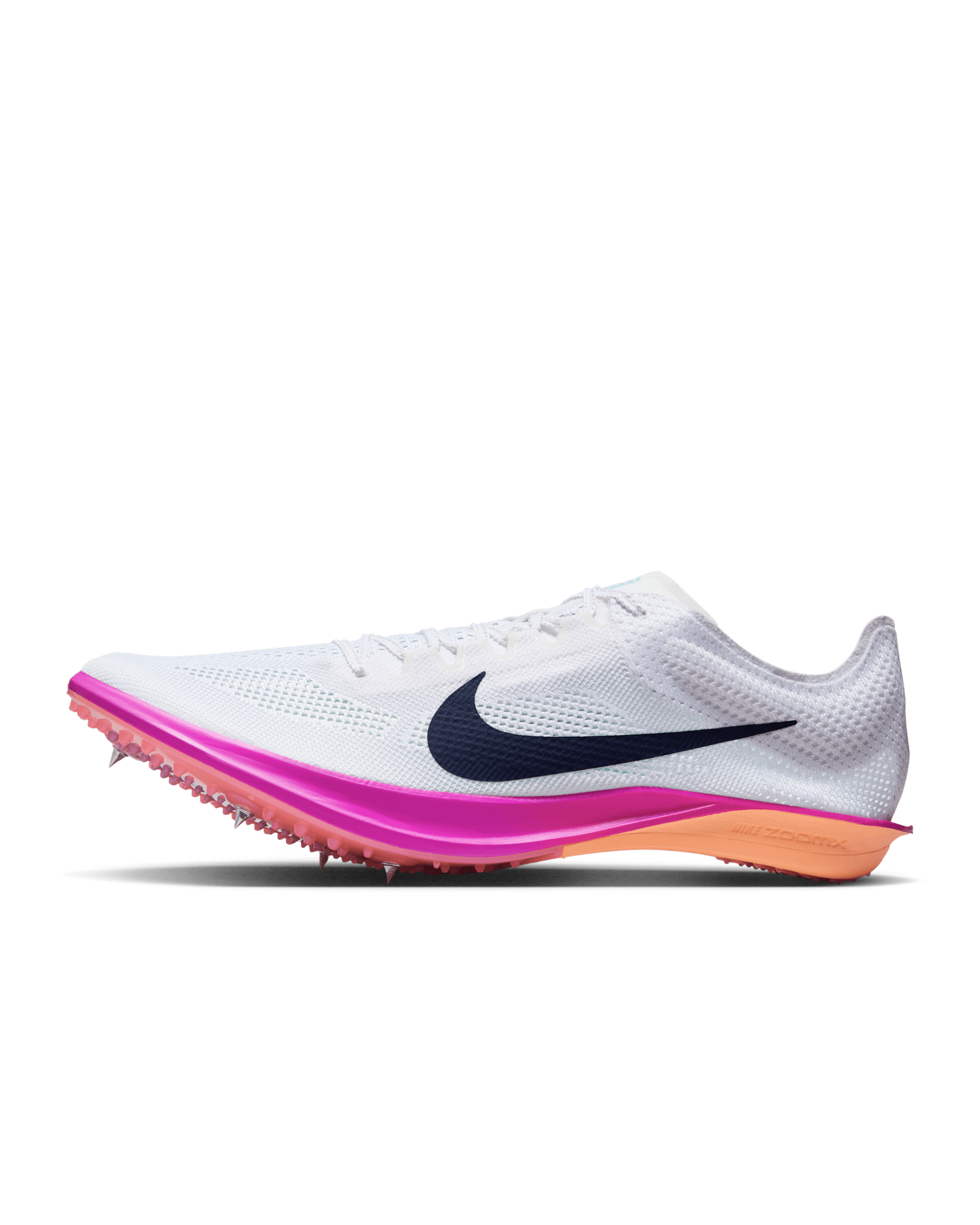 Nike Dragonfly 2 Track & Field Langstrecken-Spikes - Weiß/Hyper Turquoise/Fire Pink/Obsidian