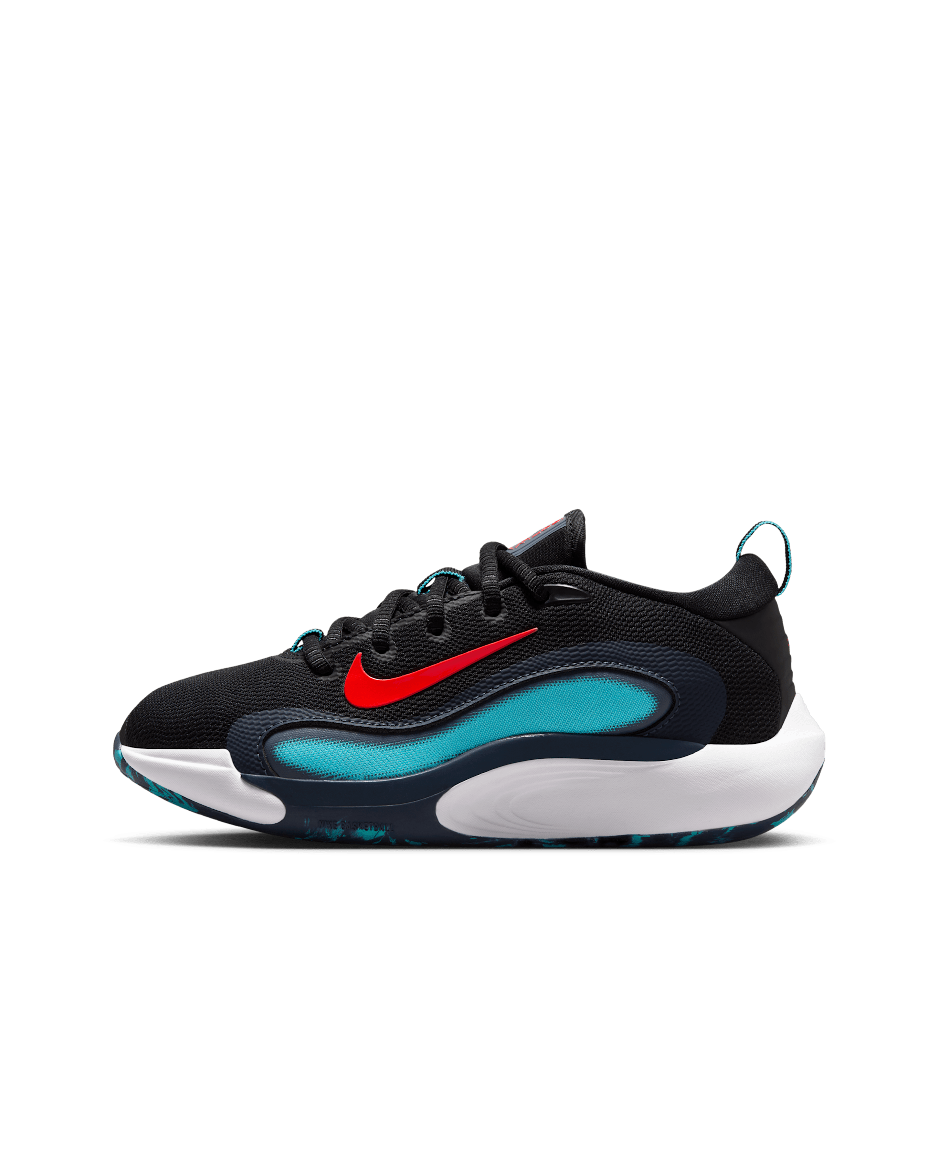 Nike IsoFly Older Kids' Basketball Shoes - Black/Dusty Cactus/Thunder Blue/Bright Crimson