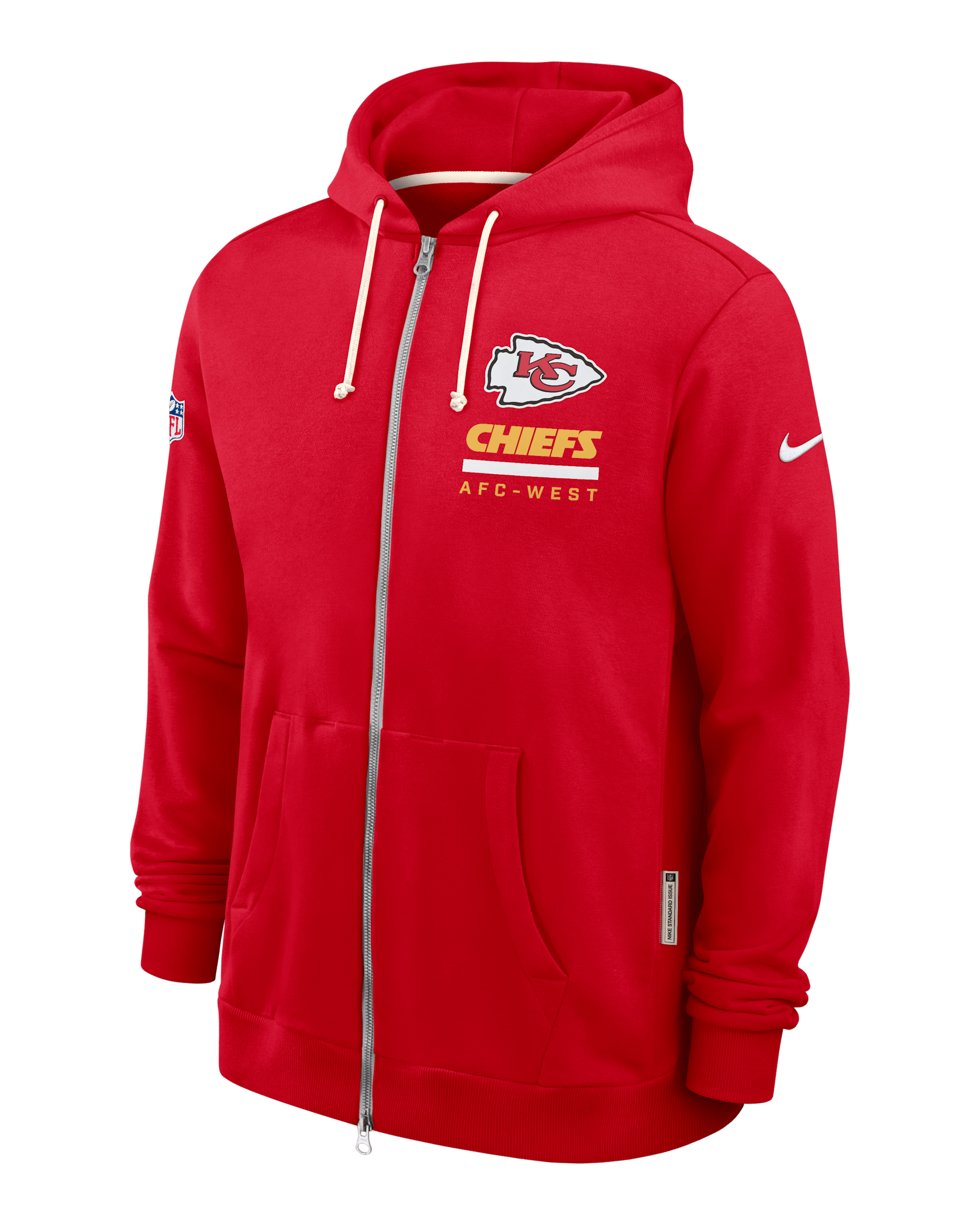 Sudadera con gorro de cierre completo Nike Dri-FIT de la NFL para hombre Kansas City Chiefs Utility Player Sideline - Rojo