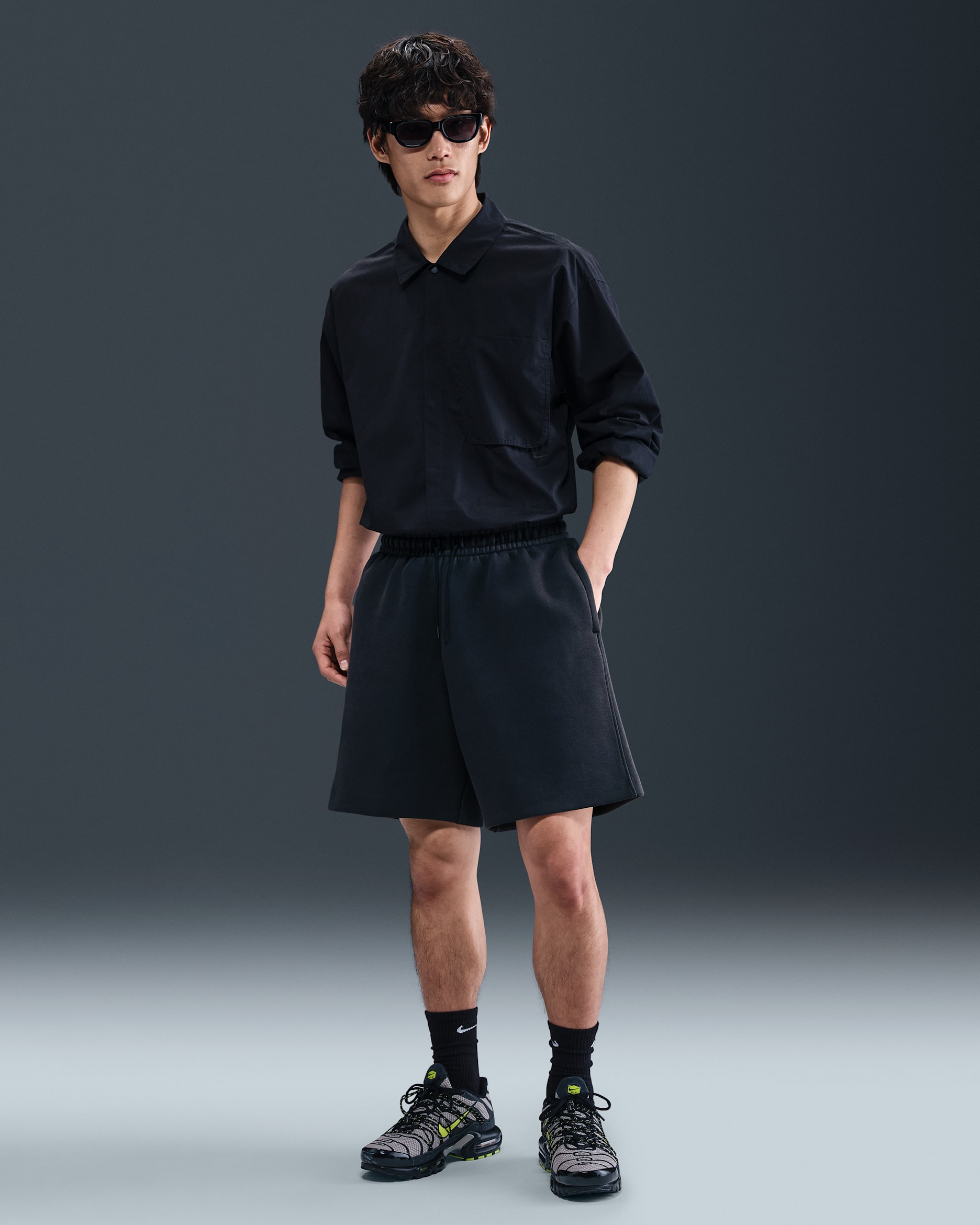 Nike Tech Men's Fleece Shorts - Black/Black