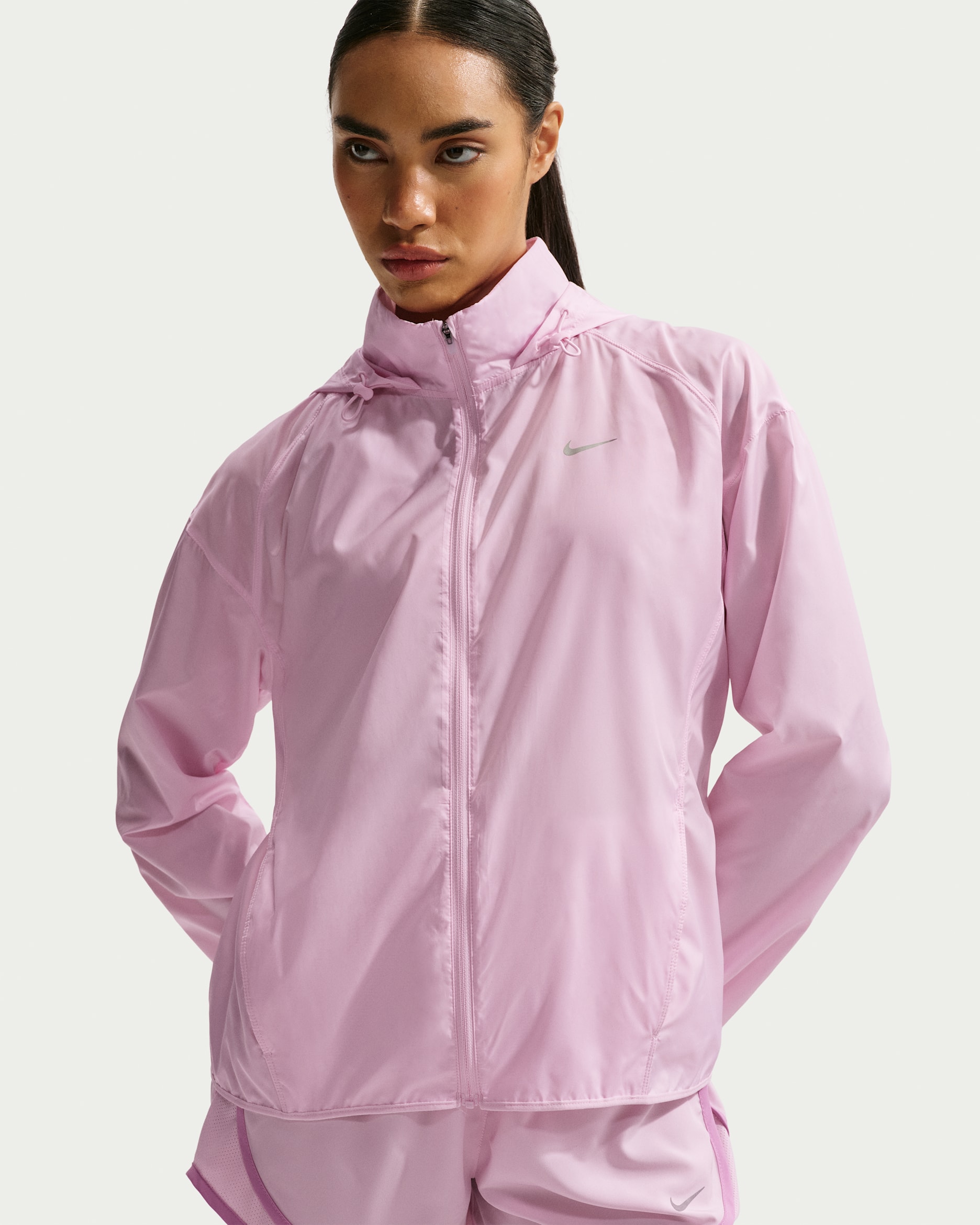 Veste de running déperlante Nike Tempo pour femme - Pink Foam