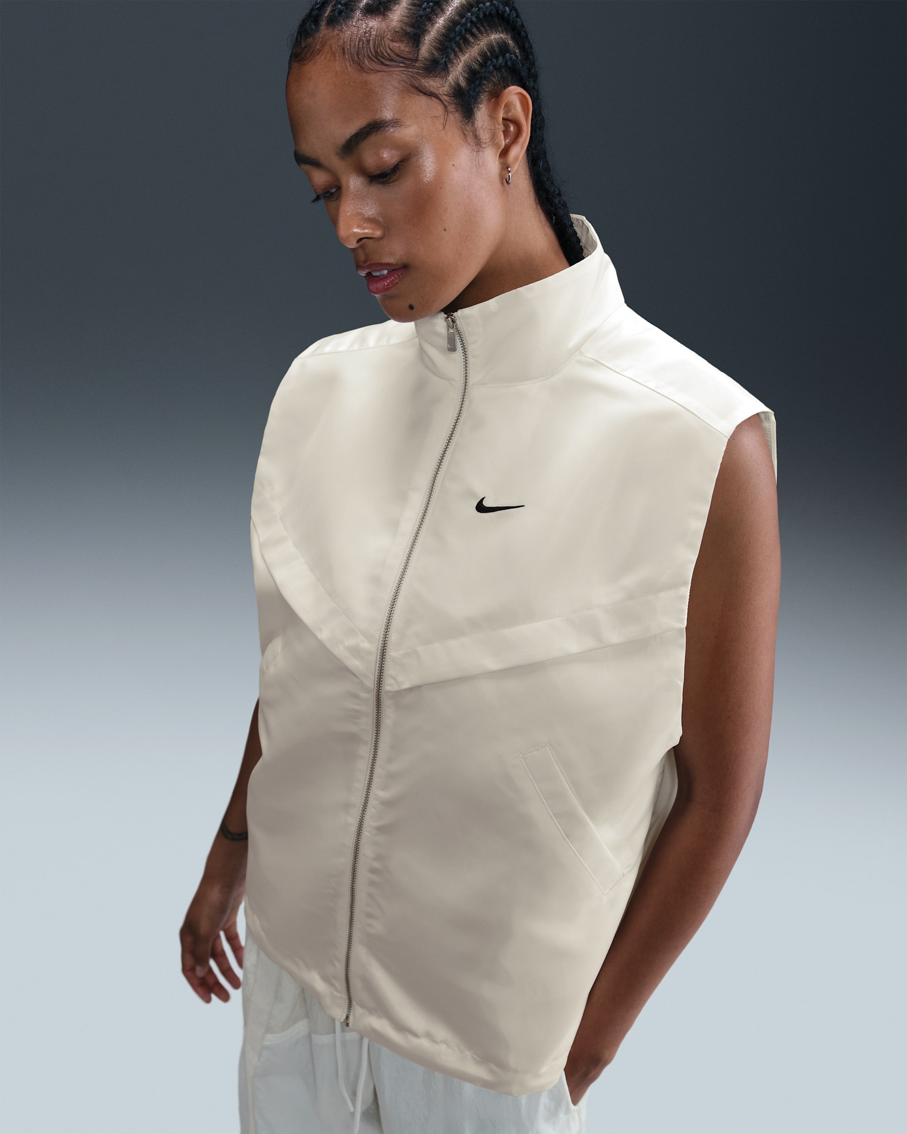 Nike Sportswear Windrunner Women's Shine Vest - Sail/Black