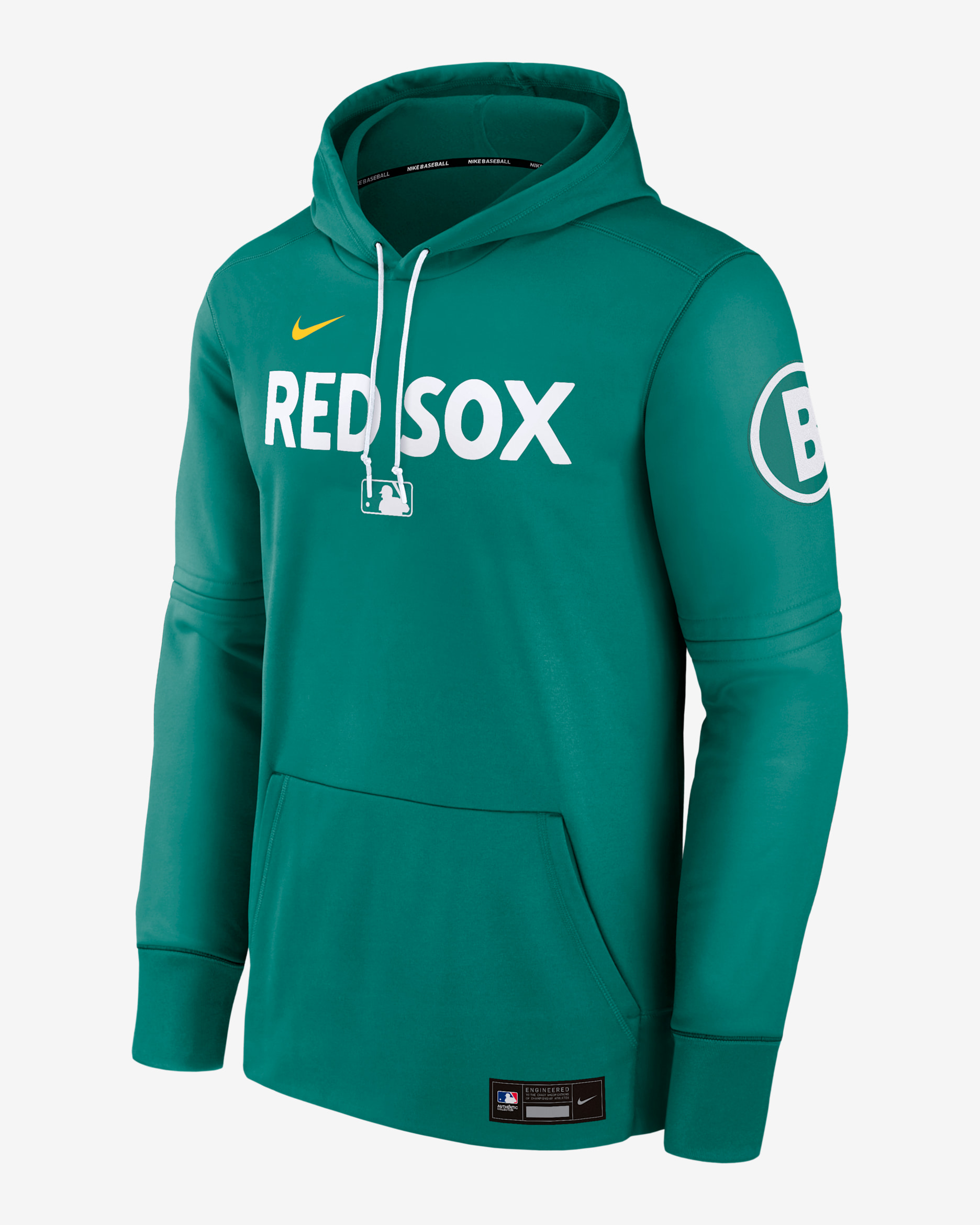 Boston Red Sox Authentic Collection City Connect Men's Nike Therma MLB Pullover Hoodie - Blue