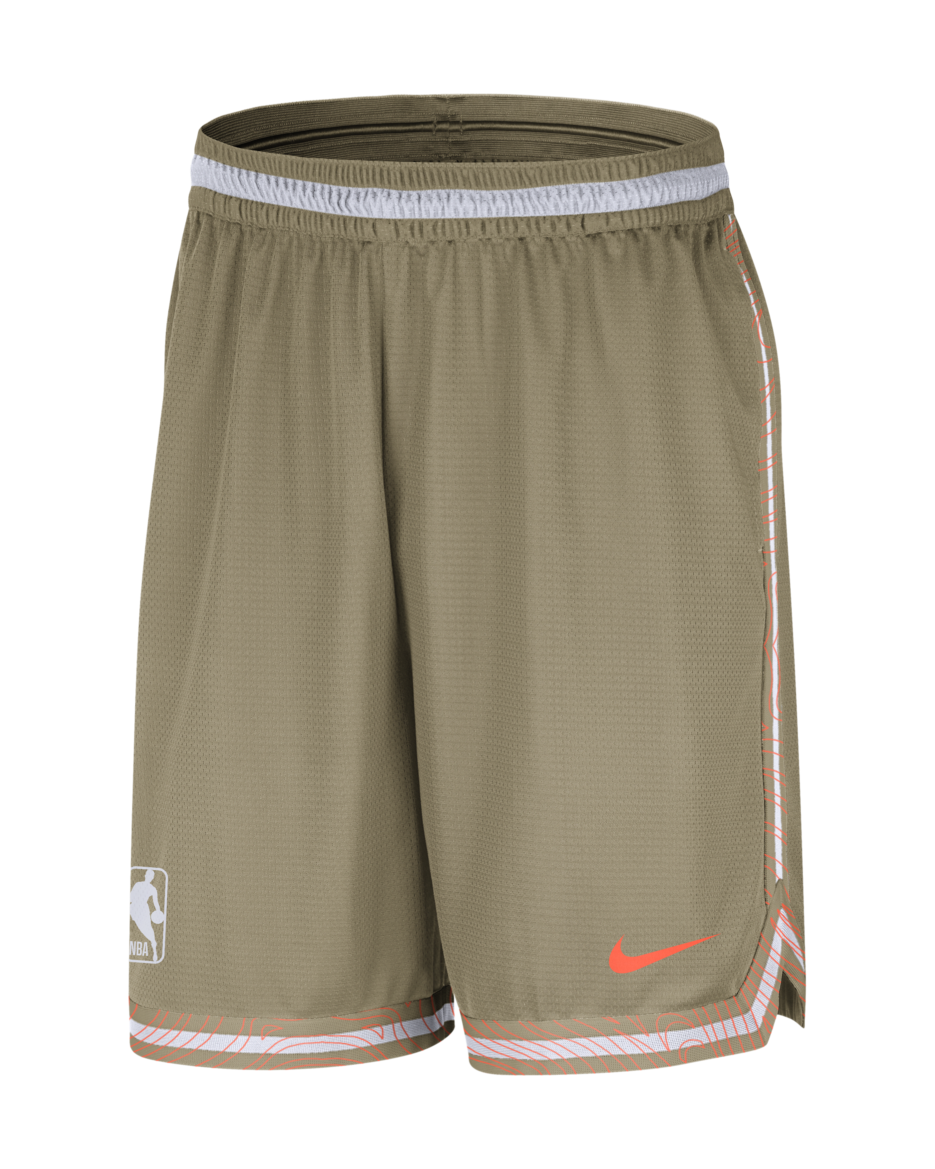 Team 31 DNA Men's Nike Dri-FIT 20.5cm (approx.) Unlined NBA Shorts - Neutral Olive/Hyper Crimson