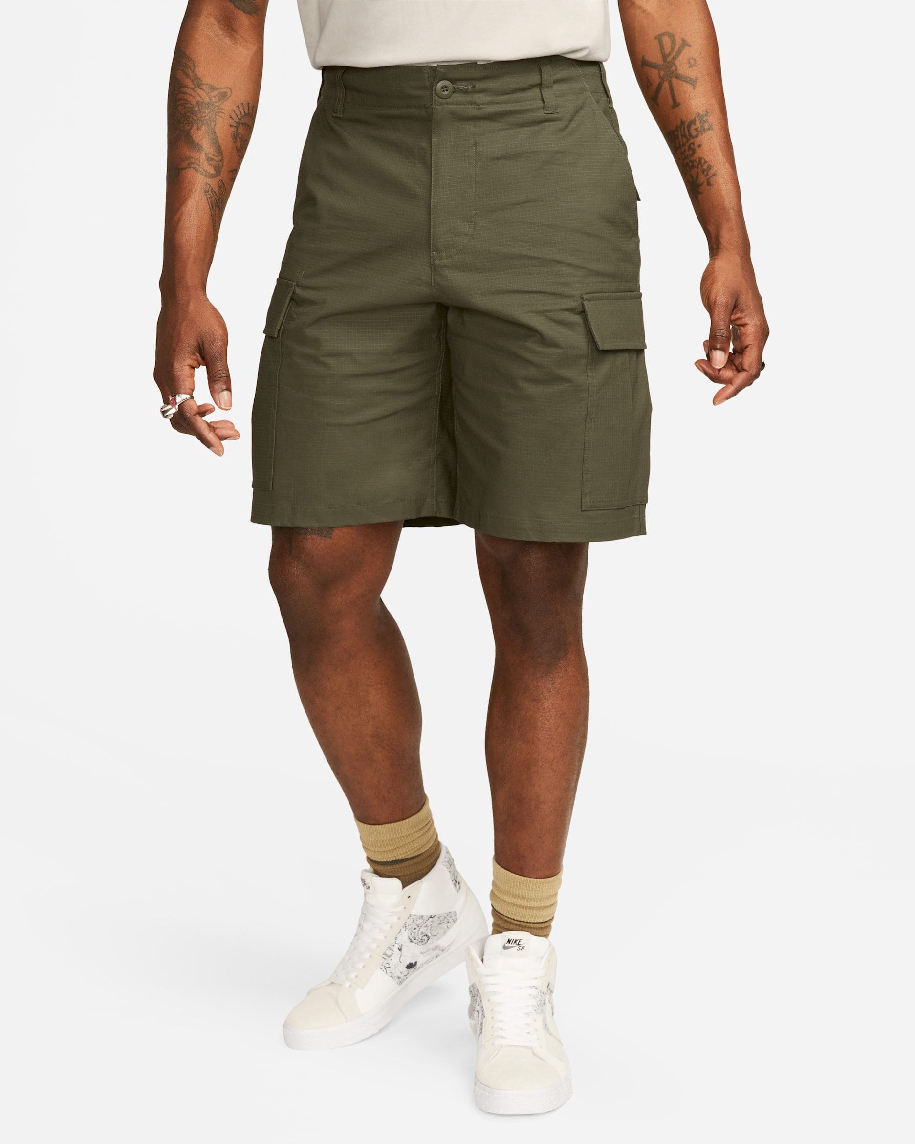 Shorts de skateboarding cargo para hombre Nike SB Kearny - Oliva medio