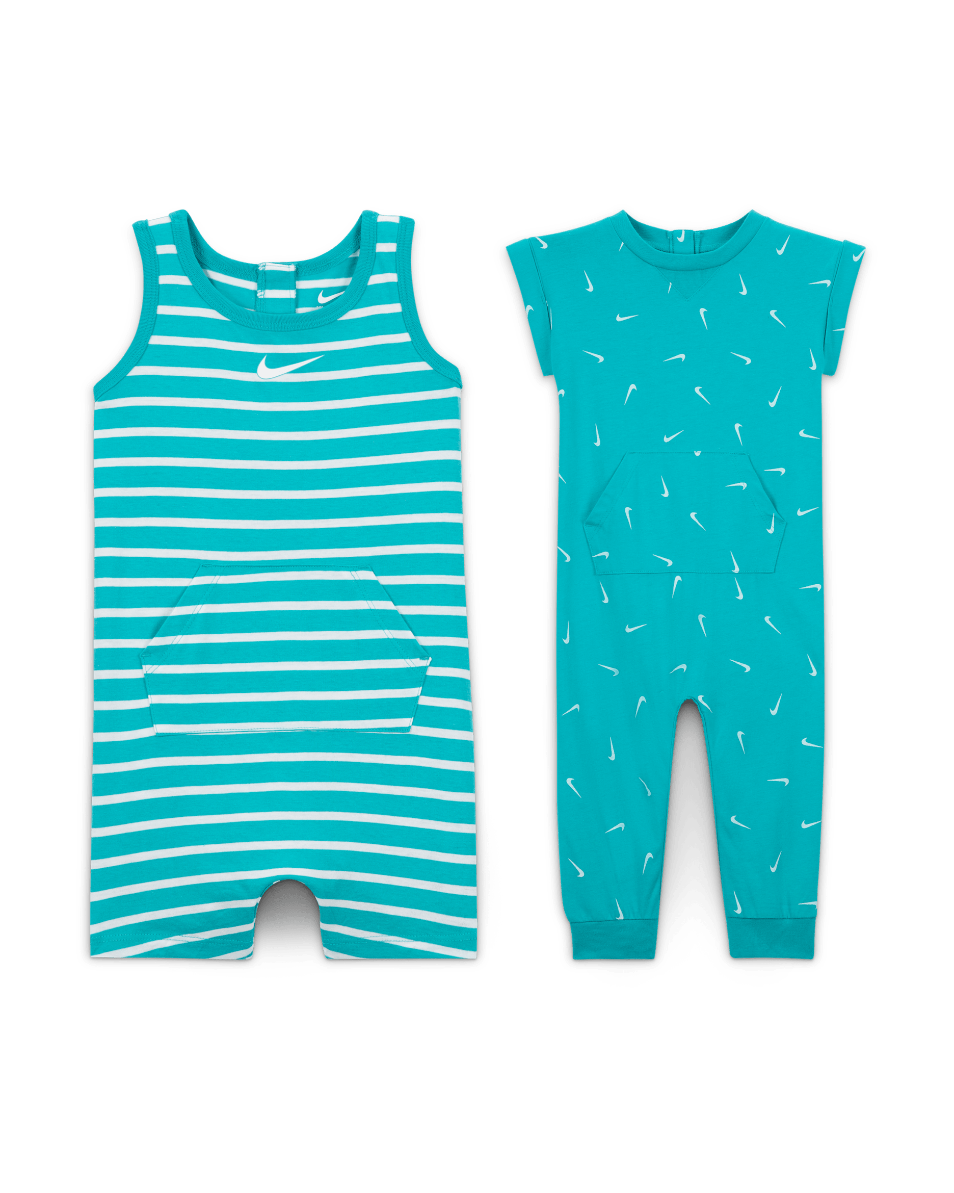 Nike Essentials Baby (12-24M) Short Sleeve and Tank 2-Pack Romper Set - Dusty Cactus