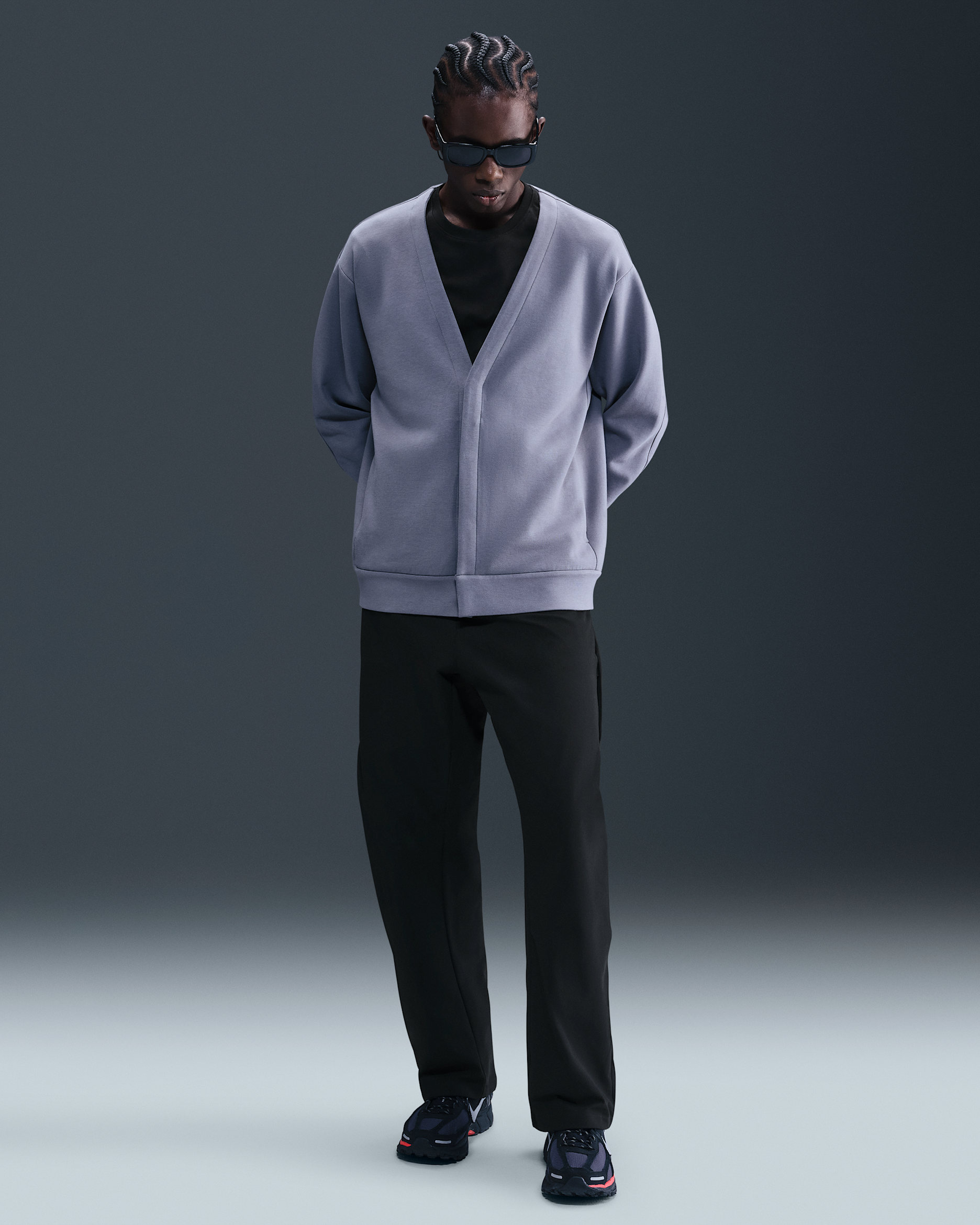 Pants de estilo funcional Dri-FIT UV de ajuste holgado para hombre Nike 24.7 PerfectStretch - Negro/Gris humo oscuro