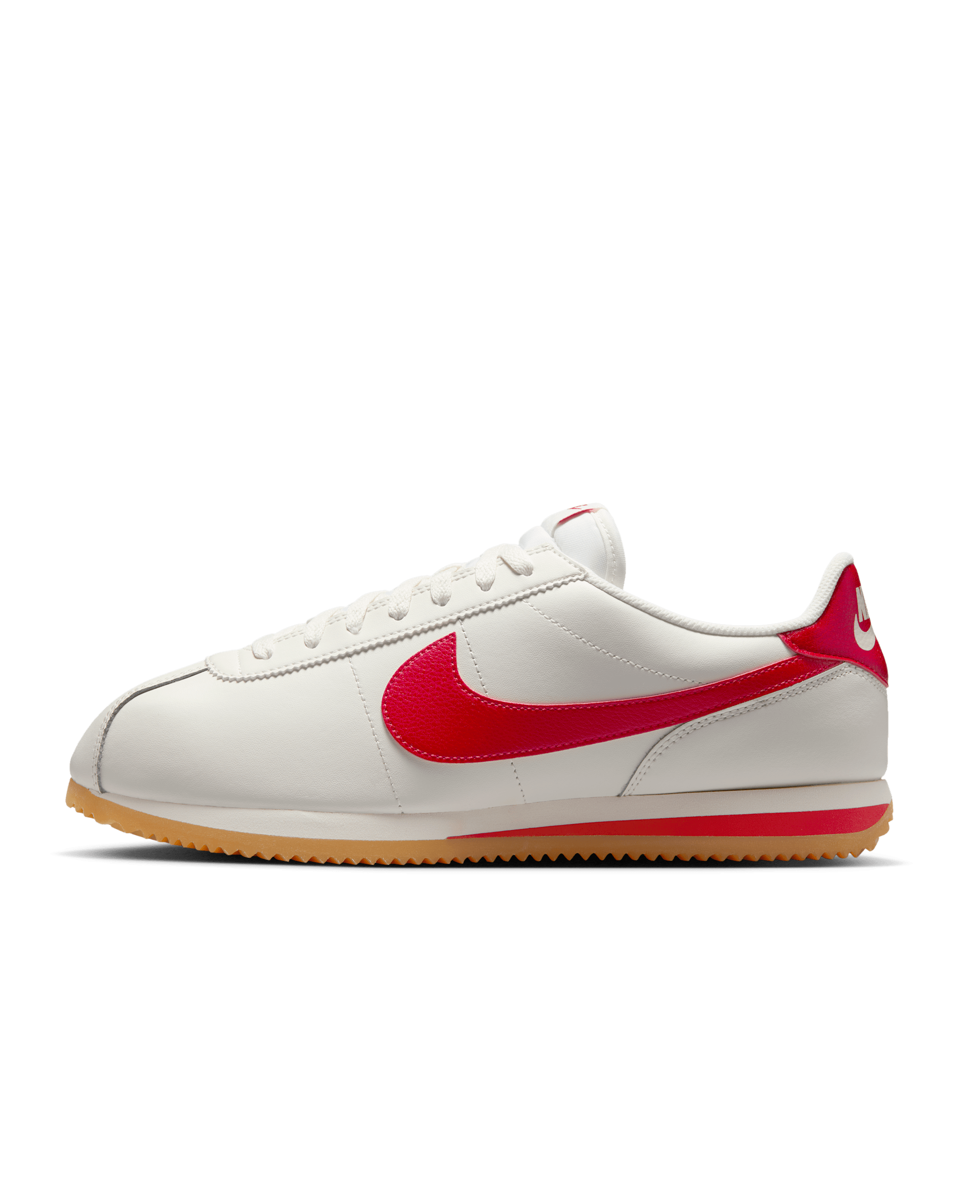 Nike Cortez Leather Men's Shoes - Sail/Gum Yellow/University Red