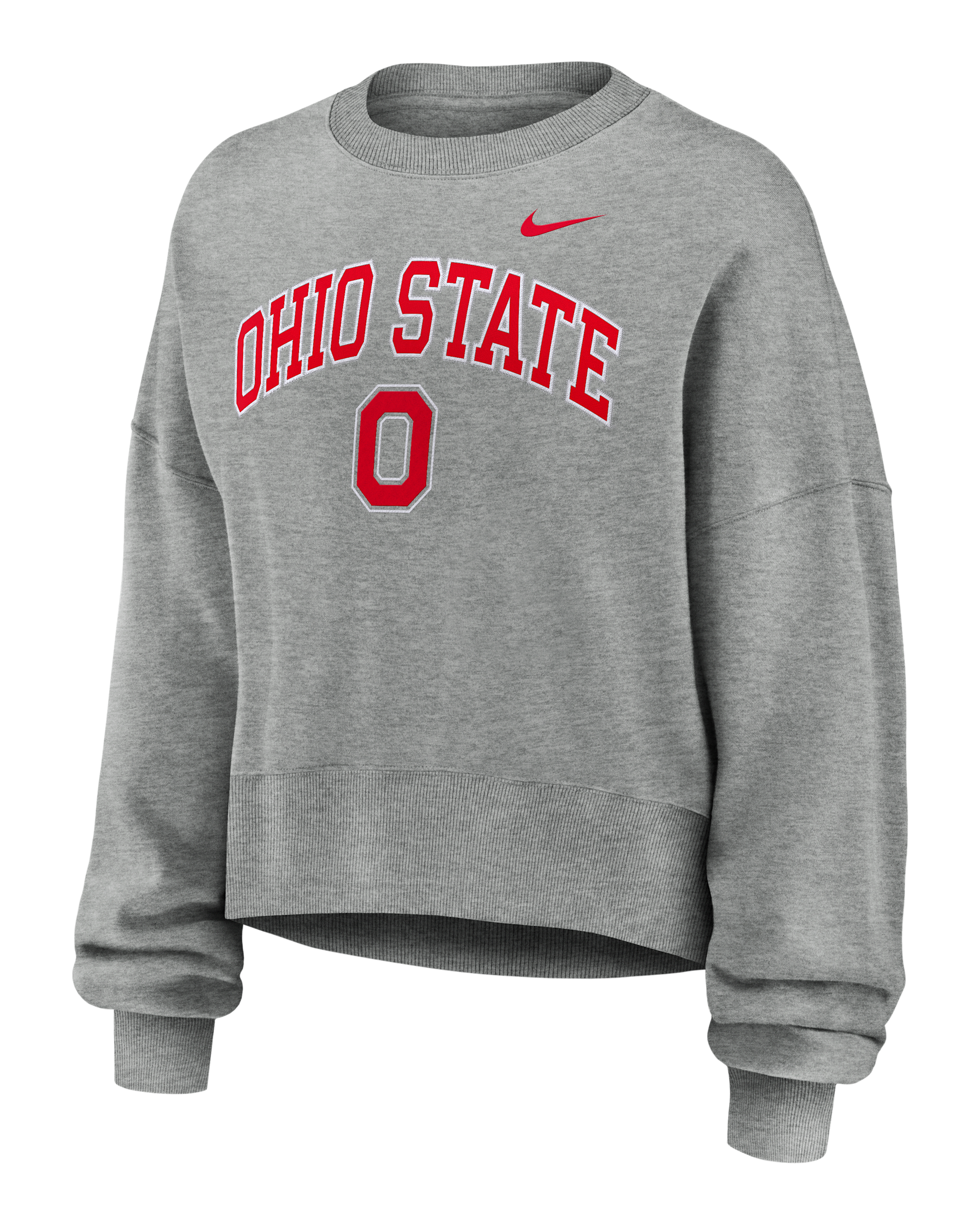 Ohio State Phoenix Arch Women's Nike College Pullover Crew - Grey Heather