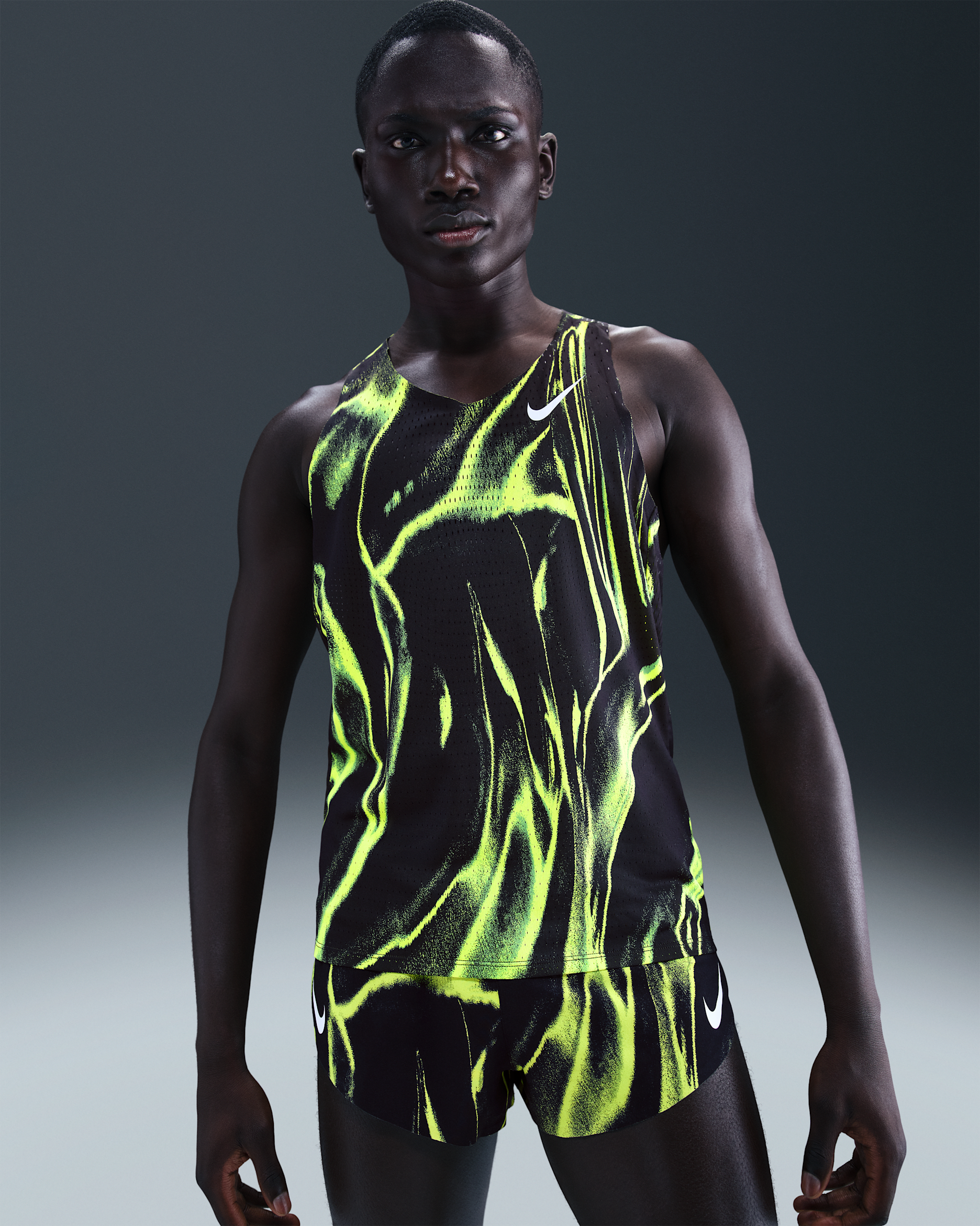 Nike AeroSwift Men's Dri-FIT ADV Running Singlet - Volt/White