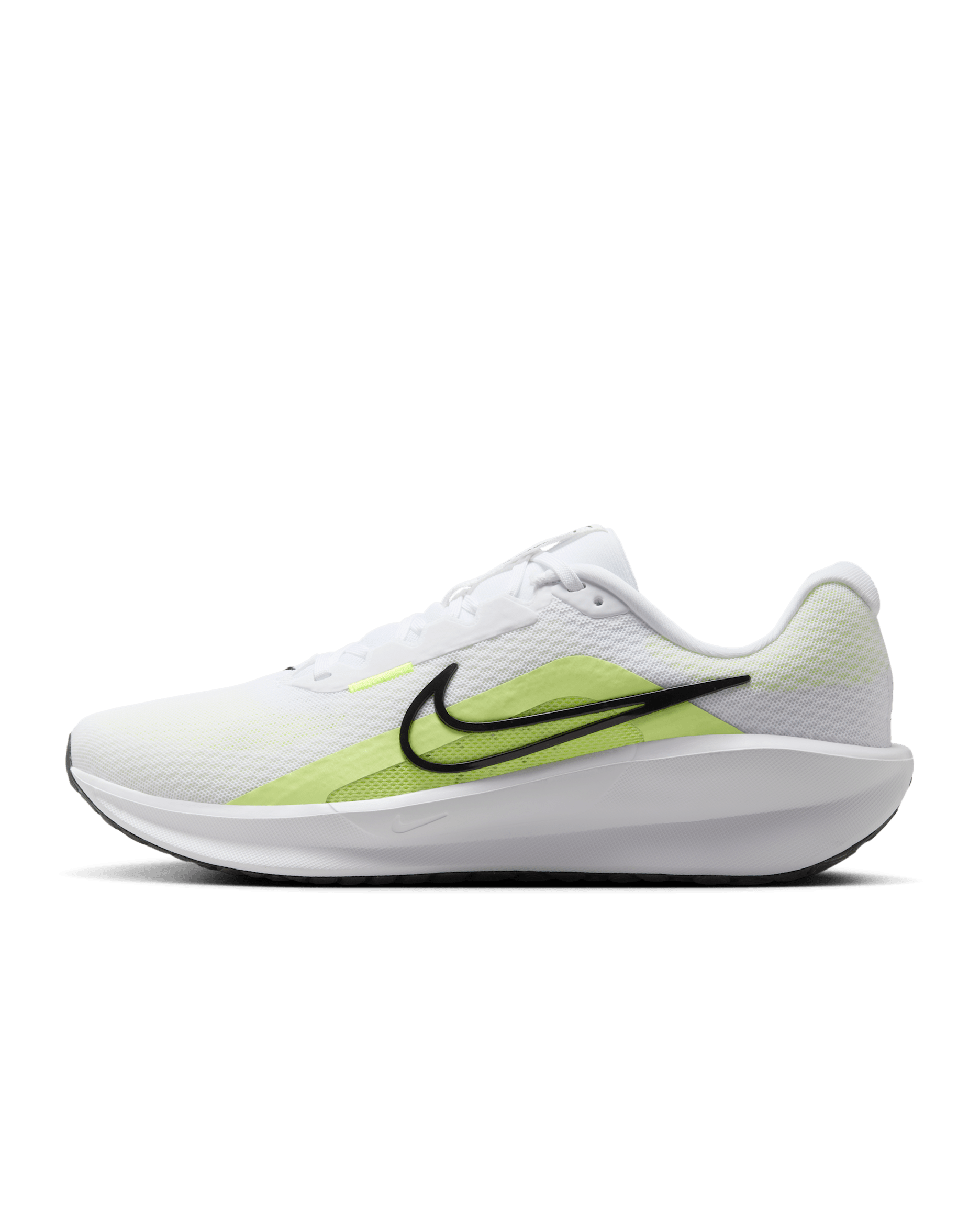 Nike Downshifter 13 男款路跑鞋 - 白色/Light Lemon Twist/Volt/黑色