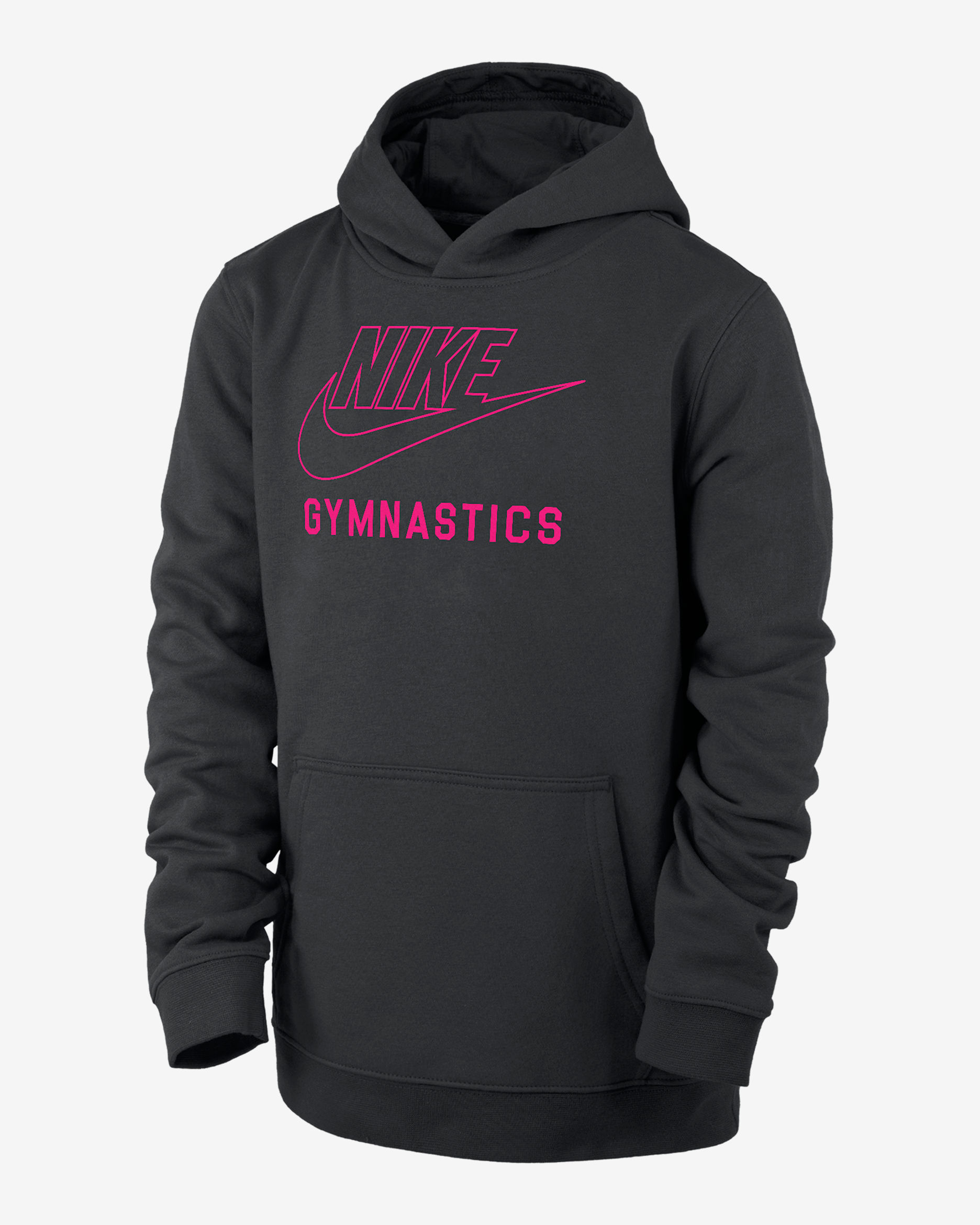 Nike Swoosh Club Fleece Big Kids' Gymnastics Pullover Hoodie - Black