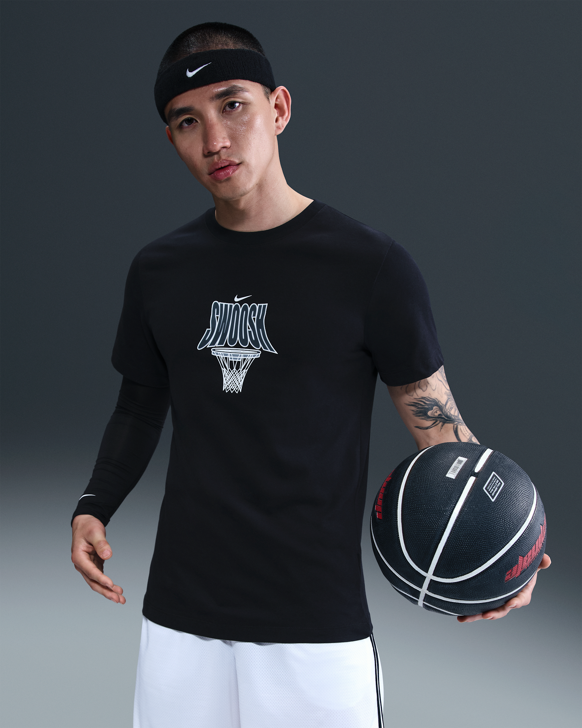 나이키 남성 드라이 핏 농구 티셔츠 - 블랙