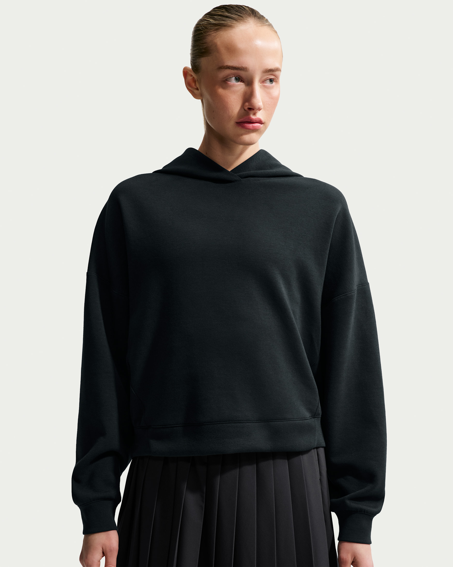 Sudadera con gorro sin cierre para mujer Nike 24.7 ImpossiblySoft - Negro/Negro/Gris humo oscuro