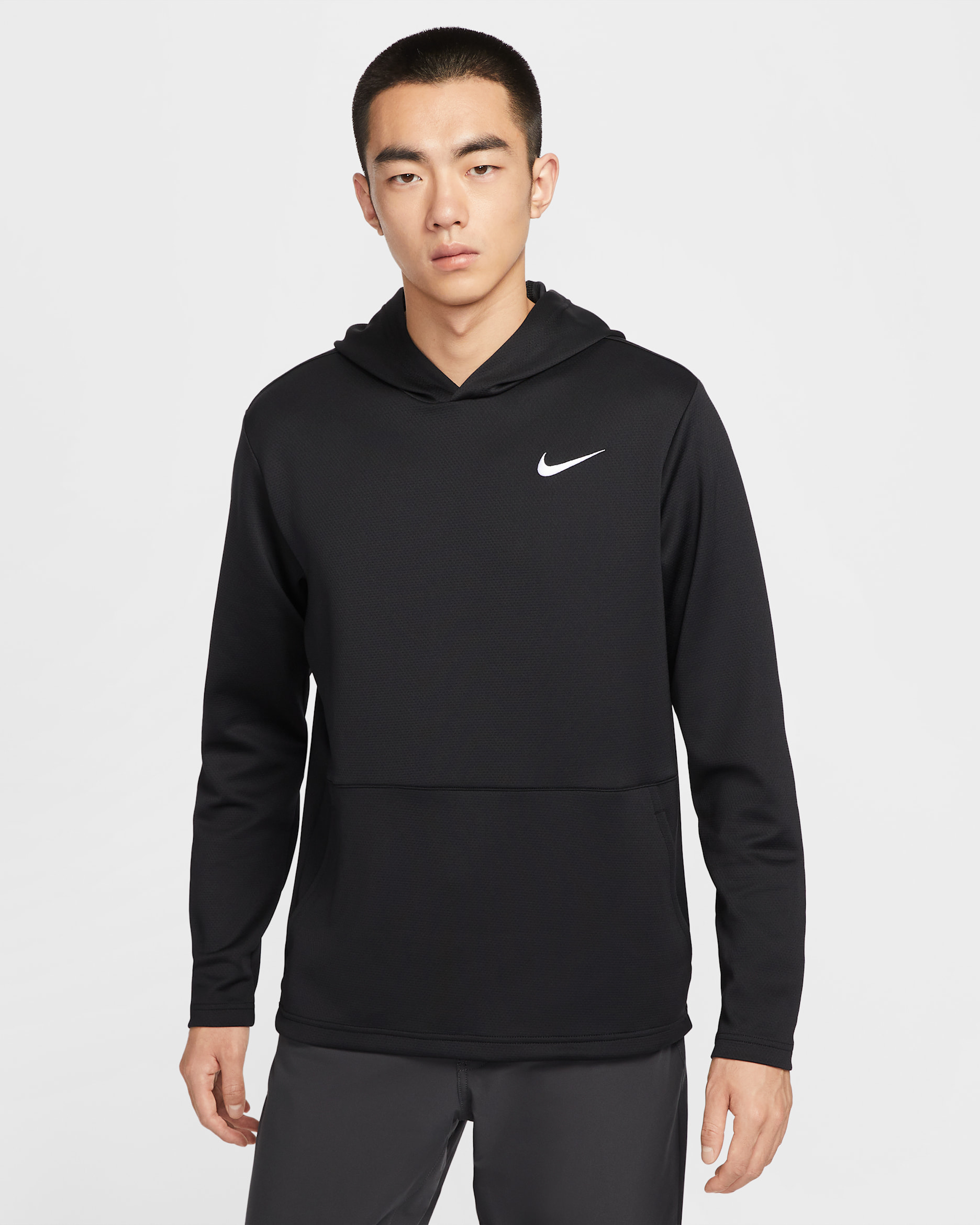 Nike Victory 男款 Dri-FIT Therma Flex 高爾夫連帽上衣 - 黑色/黑色/白色