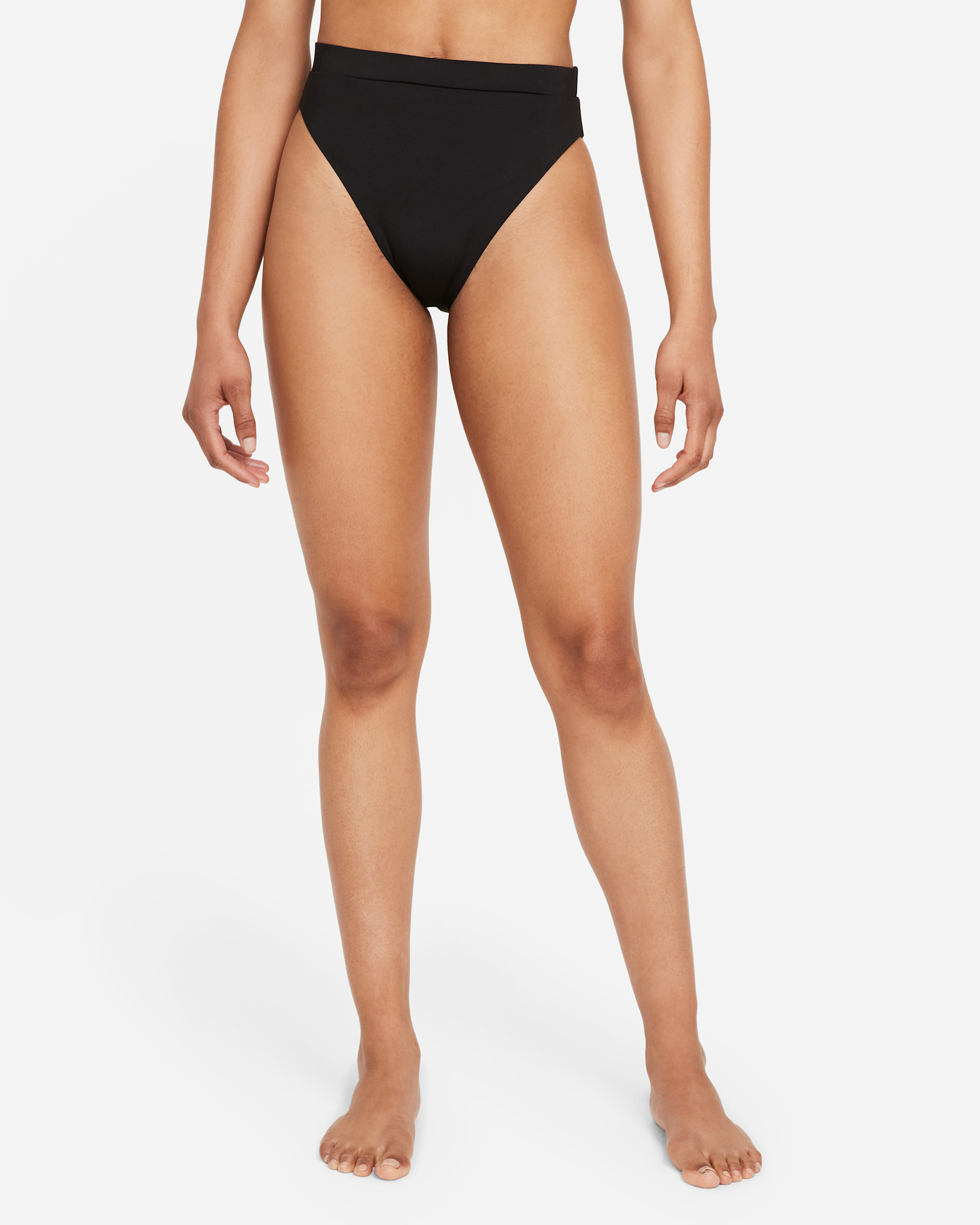 Nike Essential Women's High-Waisted Swimming Bottoms - Black/White