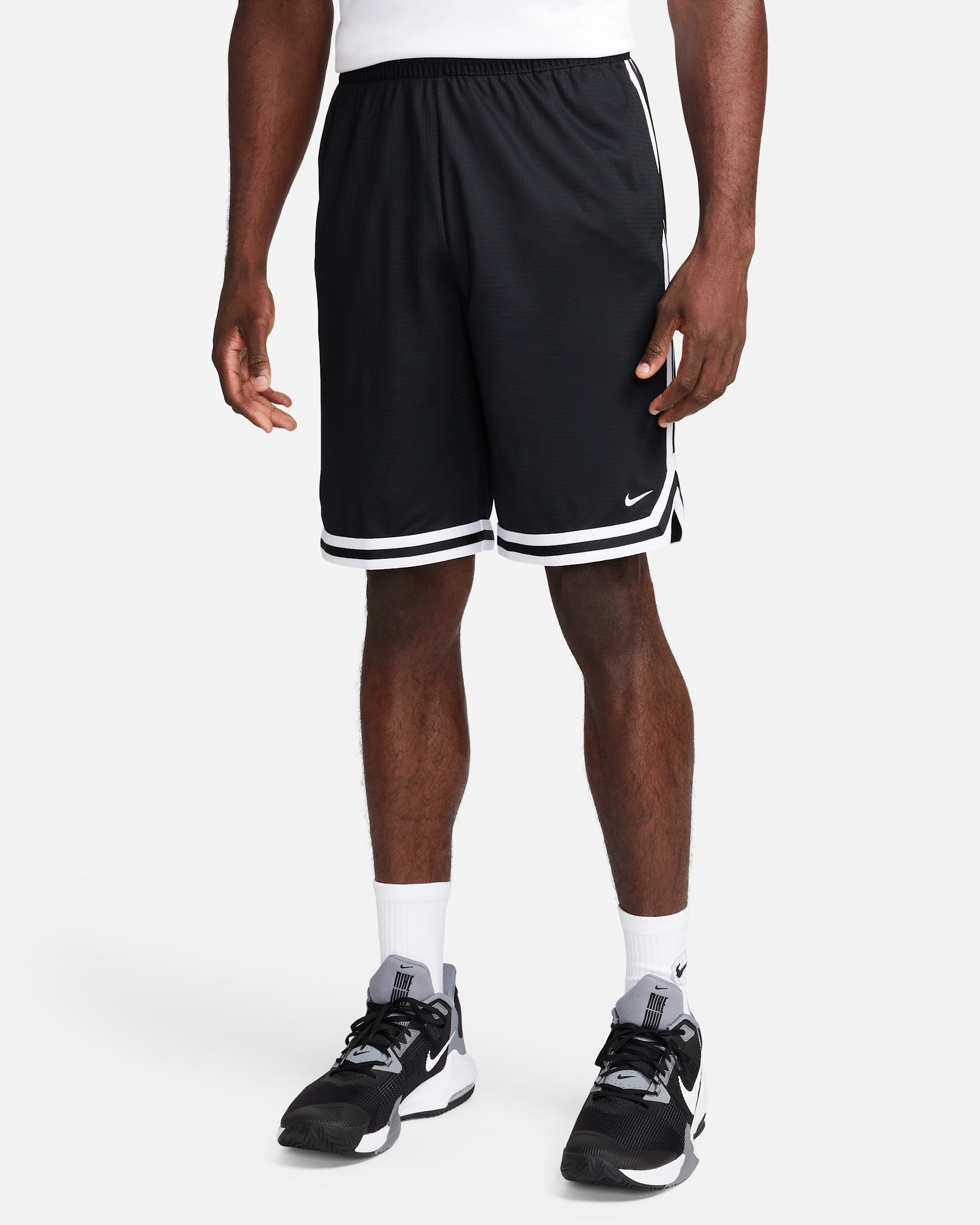 Nike DNA Men's Dri-FIT 10" Basketball Shorts - Black/White/White