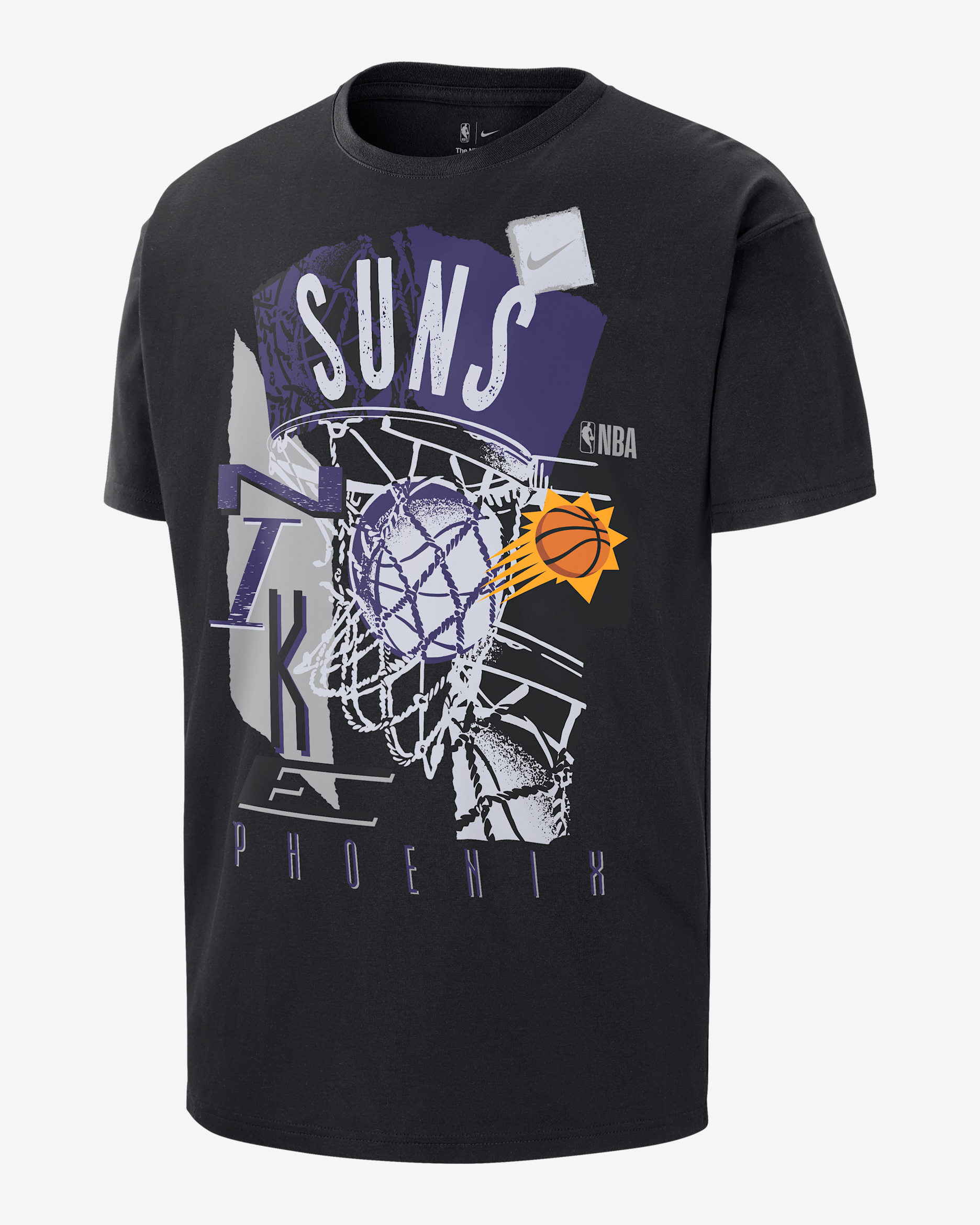 Phoenix Suns Courtside Men's Nike NBA Vintage T-Shirt - Black