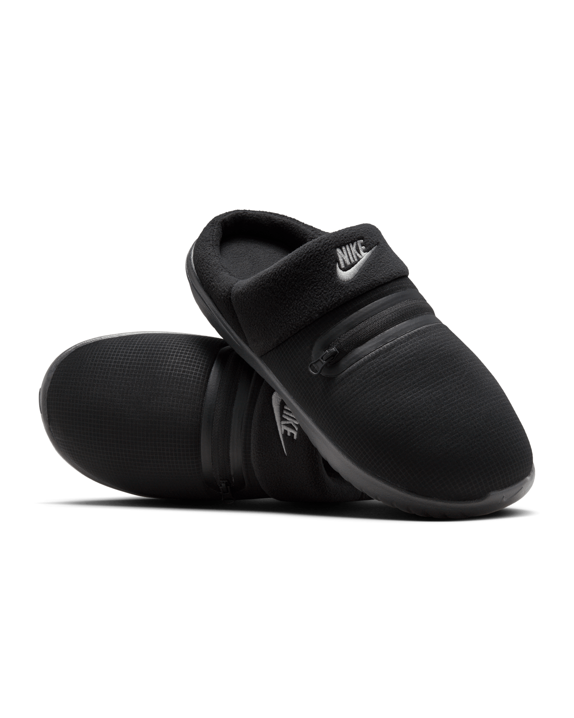 Nike Burrow Men's Slippers - Black/Black/Metallic Silver