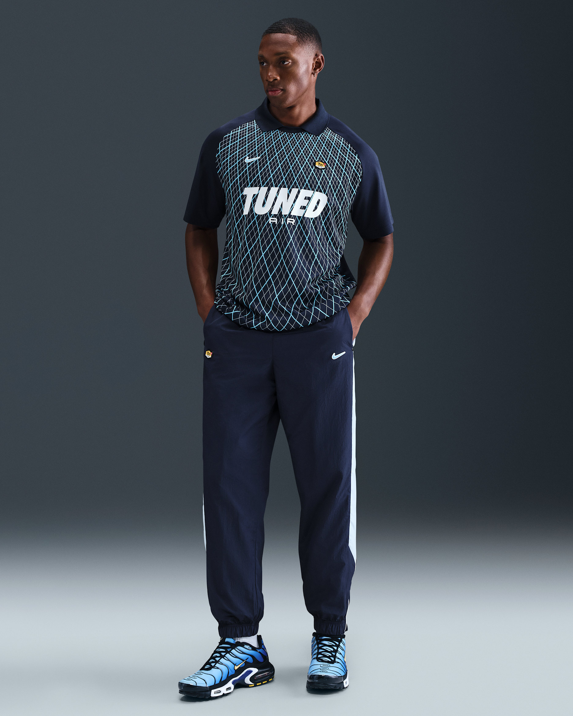 Ανδρικό υφαντό παντελόνι Nike Sportswear - Obsidian/Celestine Blue/Blue Chill