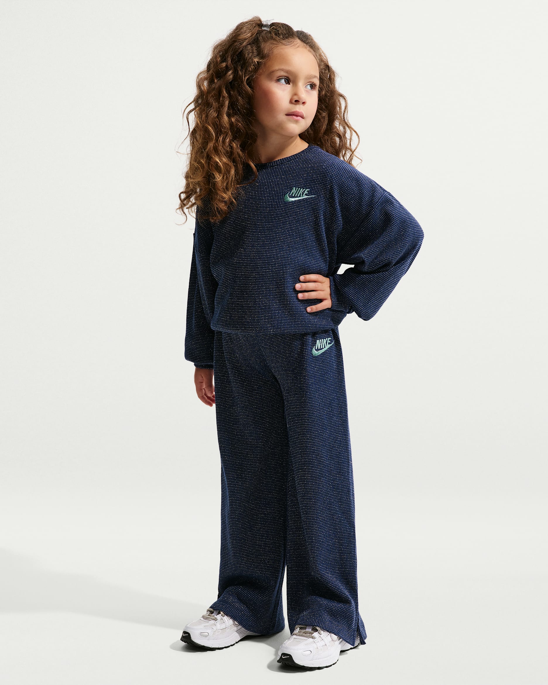 Nike Little Kids' 2-Piece Lurex Waffle Set - Midnight Navy