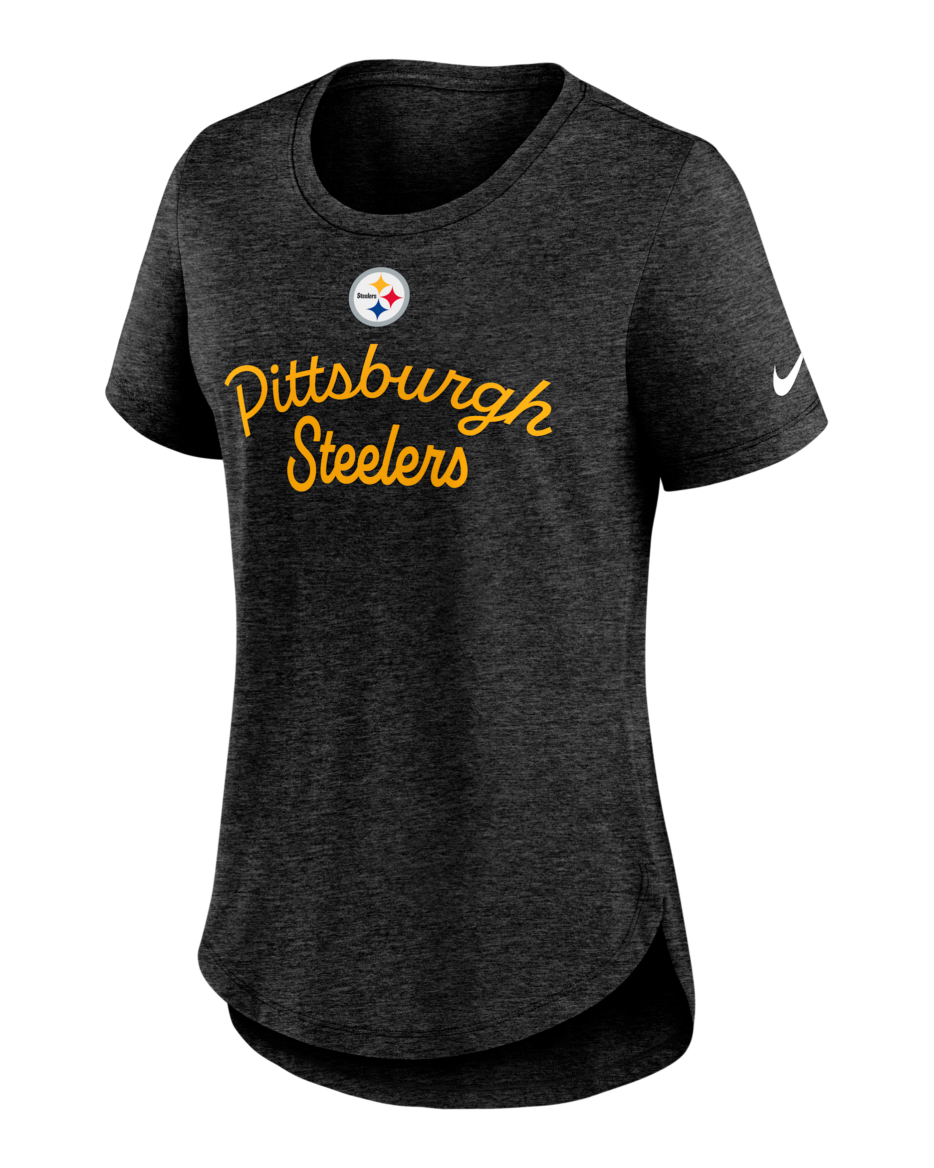 Playera Nike de la NFL para mujer Pittsburgh Steelers Script - Negro