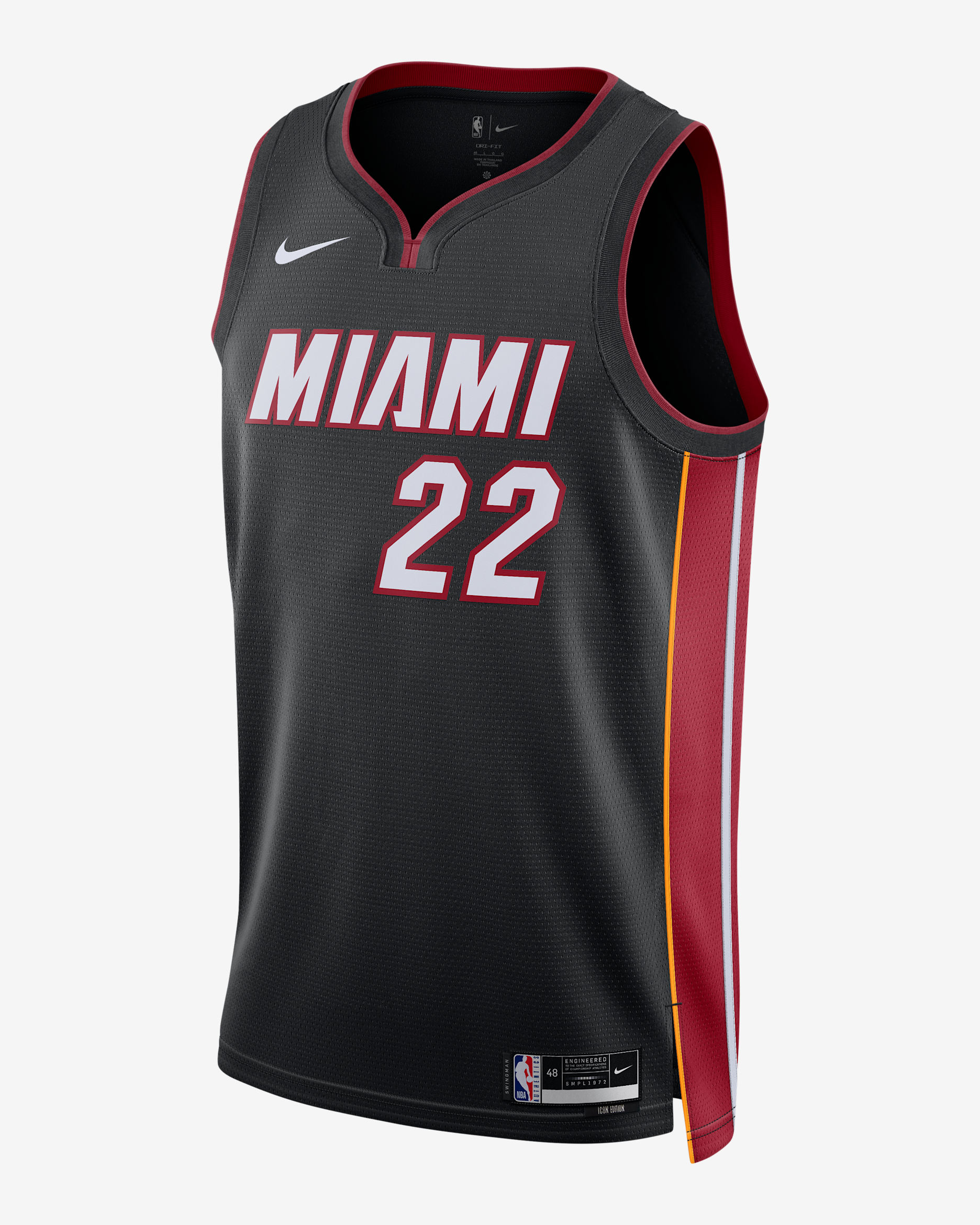 Jersey Nike Dri-FIT de la NBA Swingman para hombre Miami Heat Icon Edition - Negro