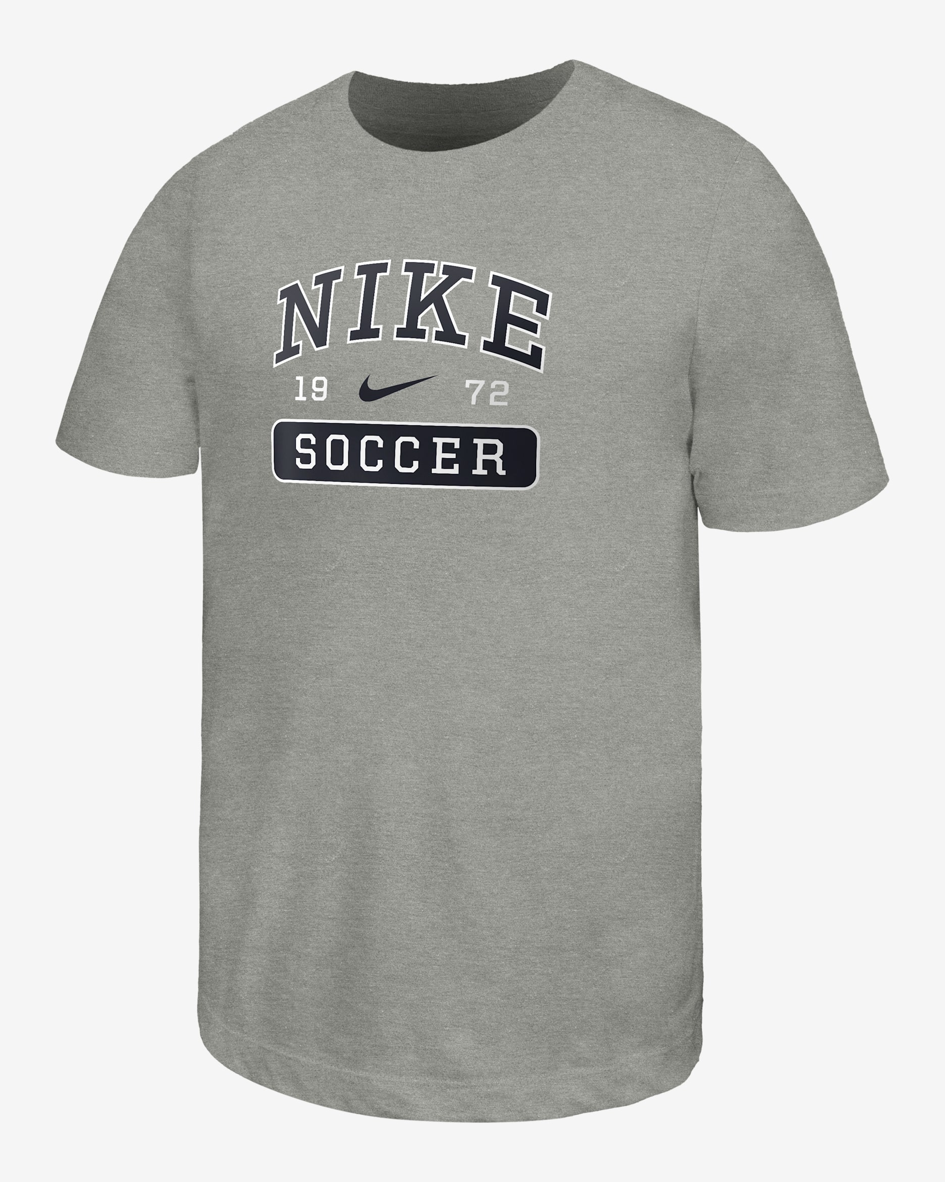 Playera de fútbol para niños talla grande Nike Swoosh - Gris oscuro jaspeado