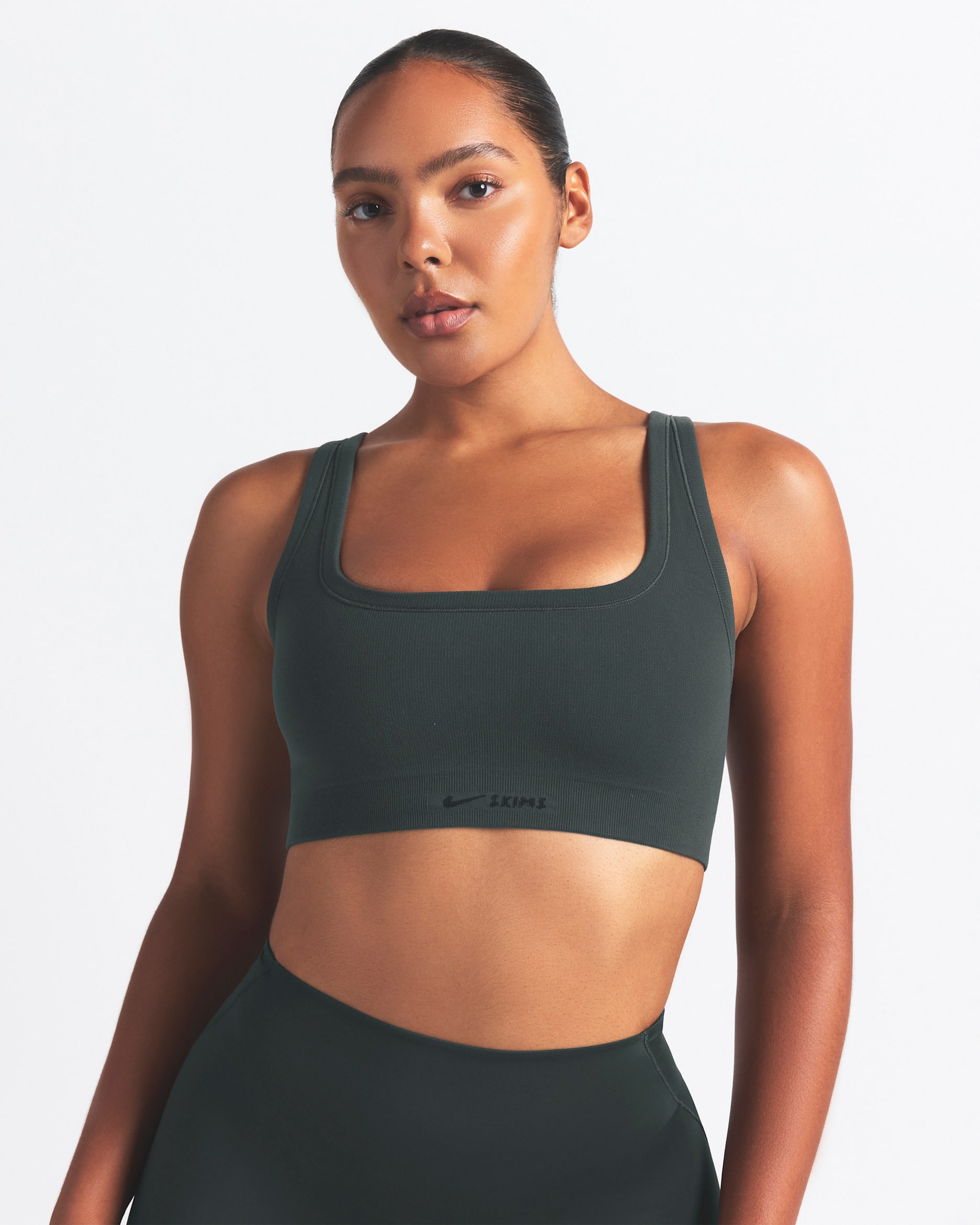 NikeSKIMS Vintage Seamless Women's Scoop Bra - NSKM DARK TEAL/NSKM DARK TEAL