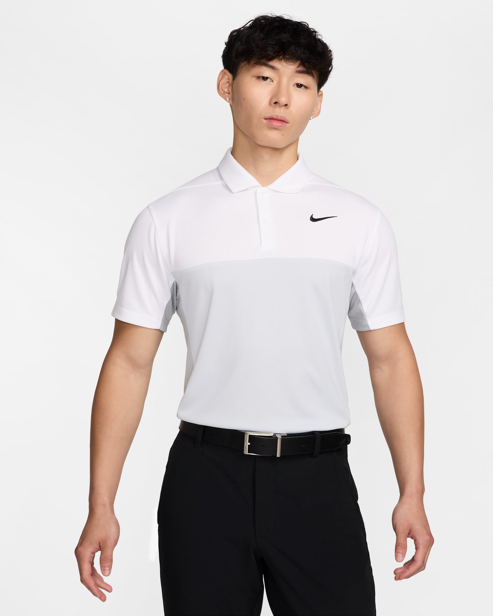 Nike Victory+ Men's Dri-FIT Golf Polo - White/Light Smoke Grey/Pure Platinum/Black