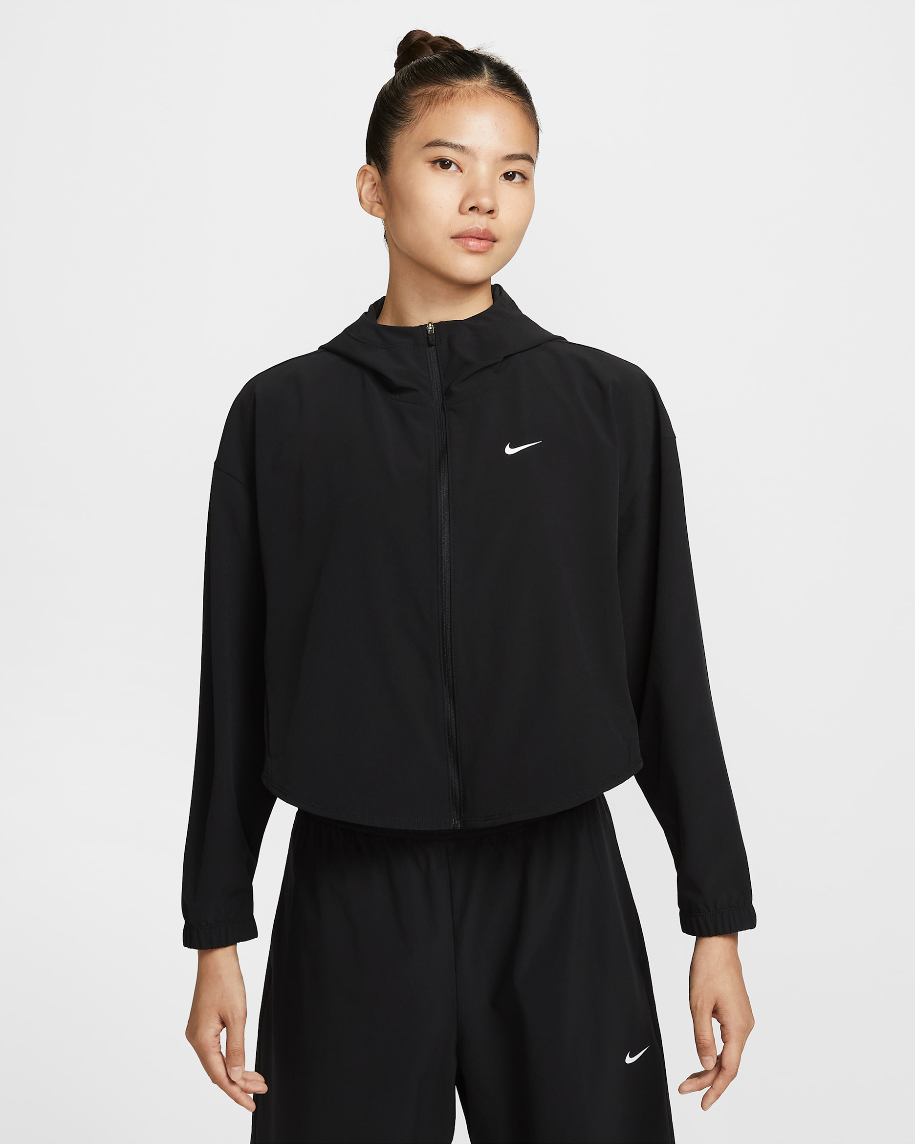 Nike One Women's Repel Oversized Hooded Woven Jacket - Black/White