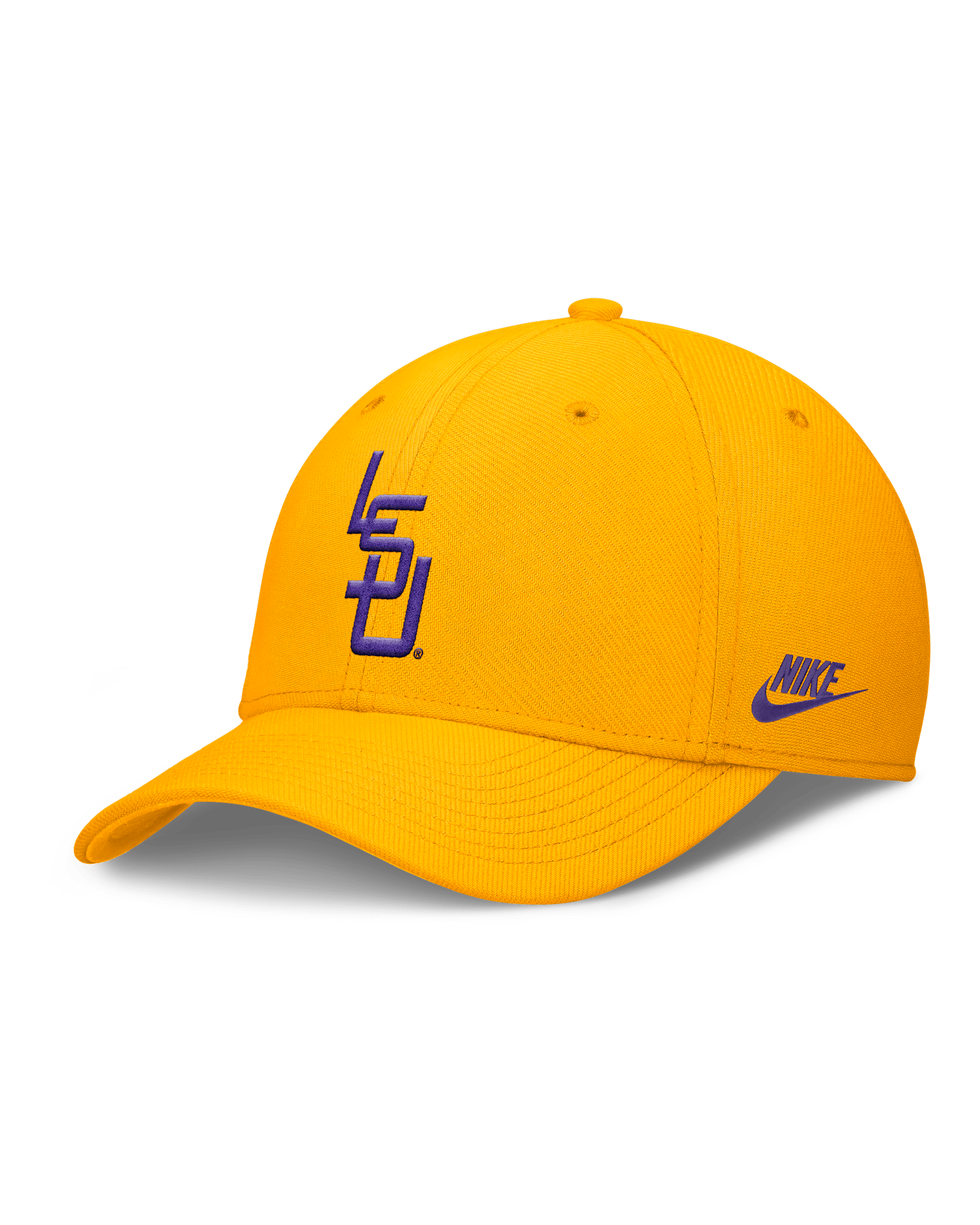 Gorra universitaria Nike Dri-FIT para hombre LSU Primetime Rise Academic - Oro