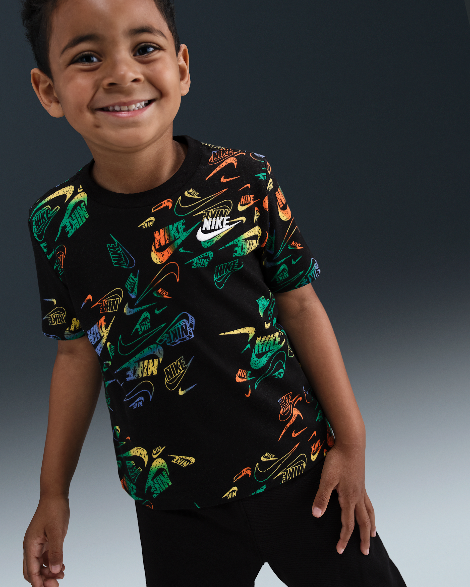 Nike Sportswear Toddler Reveal Printed Tee and Pants Set - Black