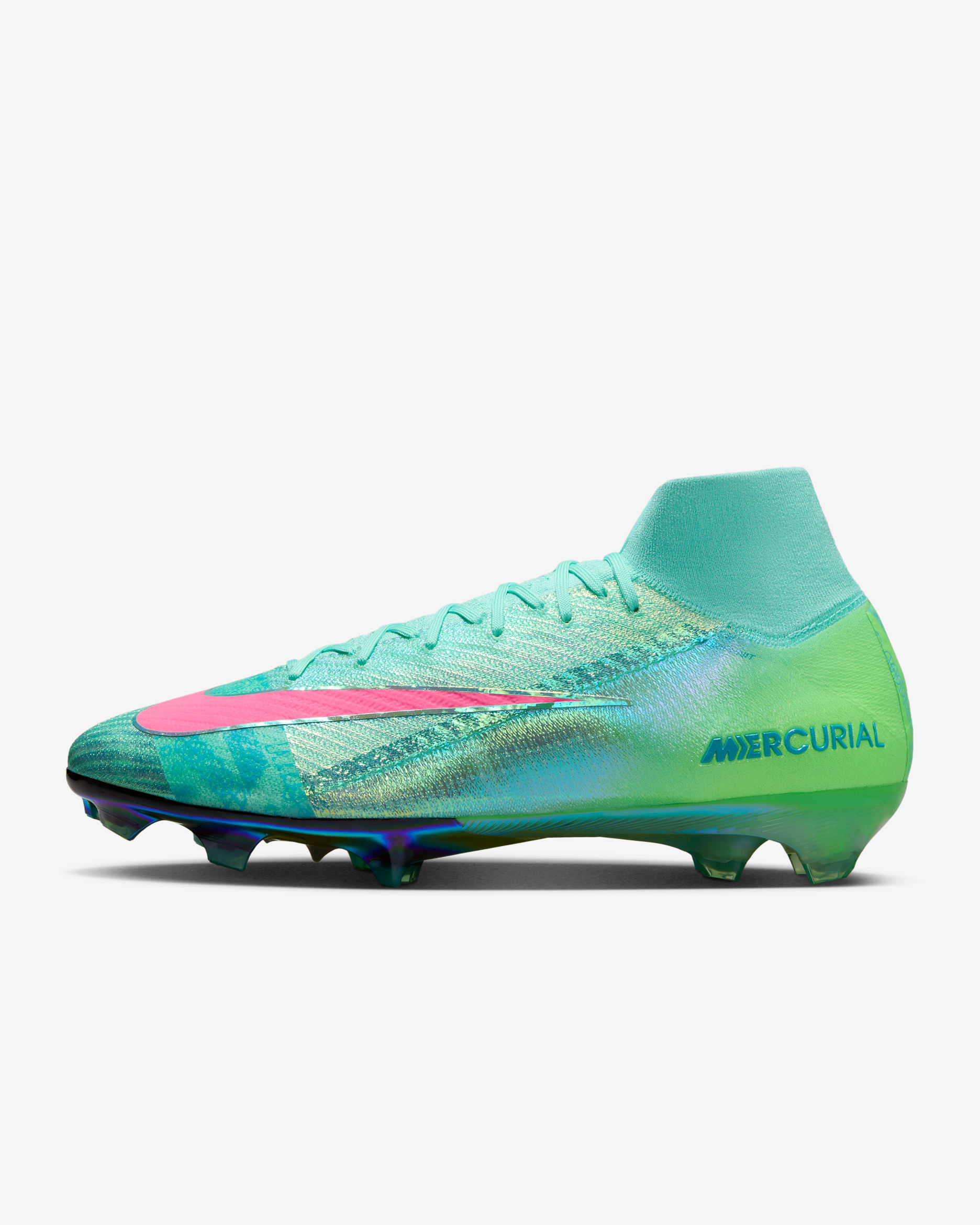 Nike Mercurial Superfly 10 Elite SE FG High-Top Football Boot - Hyper Turquoise/Black
