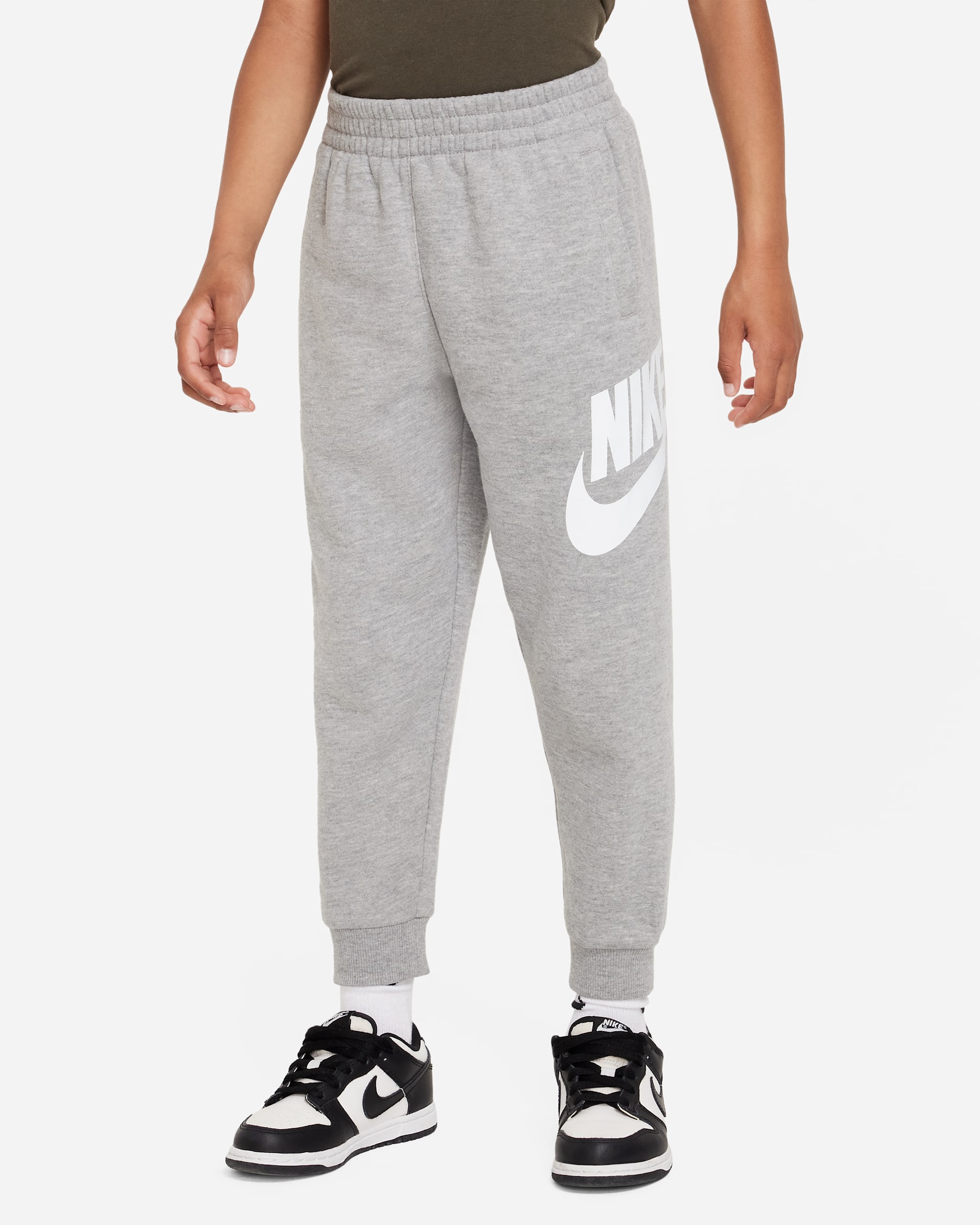 Joggers para niños talla pequeña Nike Sportswear Club Fleece - Gris oscuro jaspeado