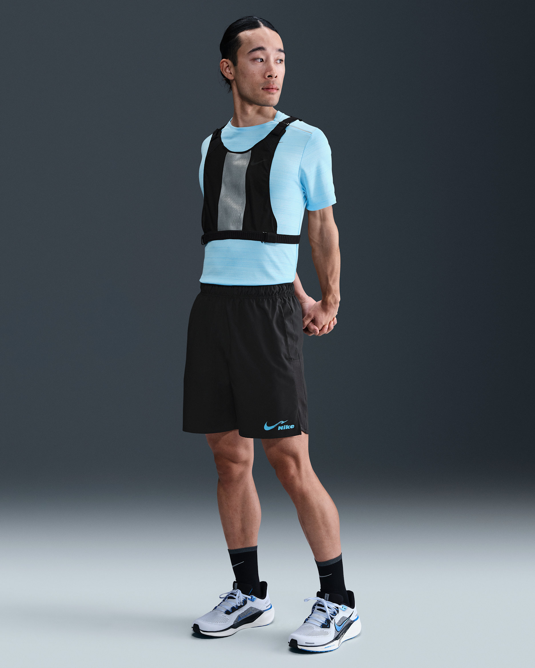 Nike Challenger Men's Dri-FIT 7" Unlined Running Shorts - Off Noir/Blue Fury