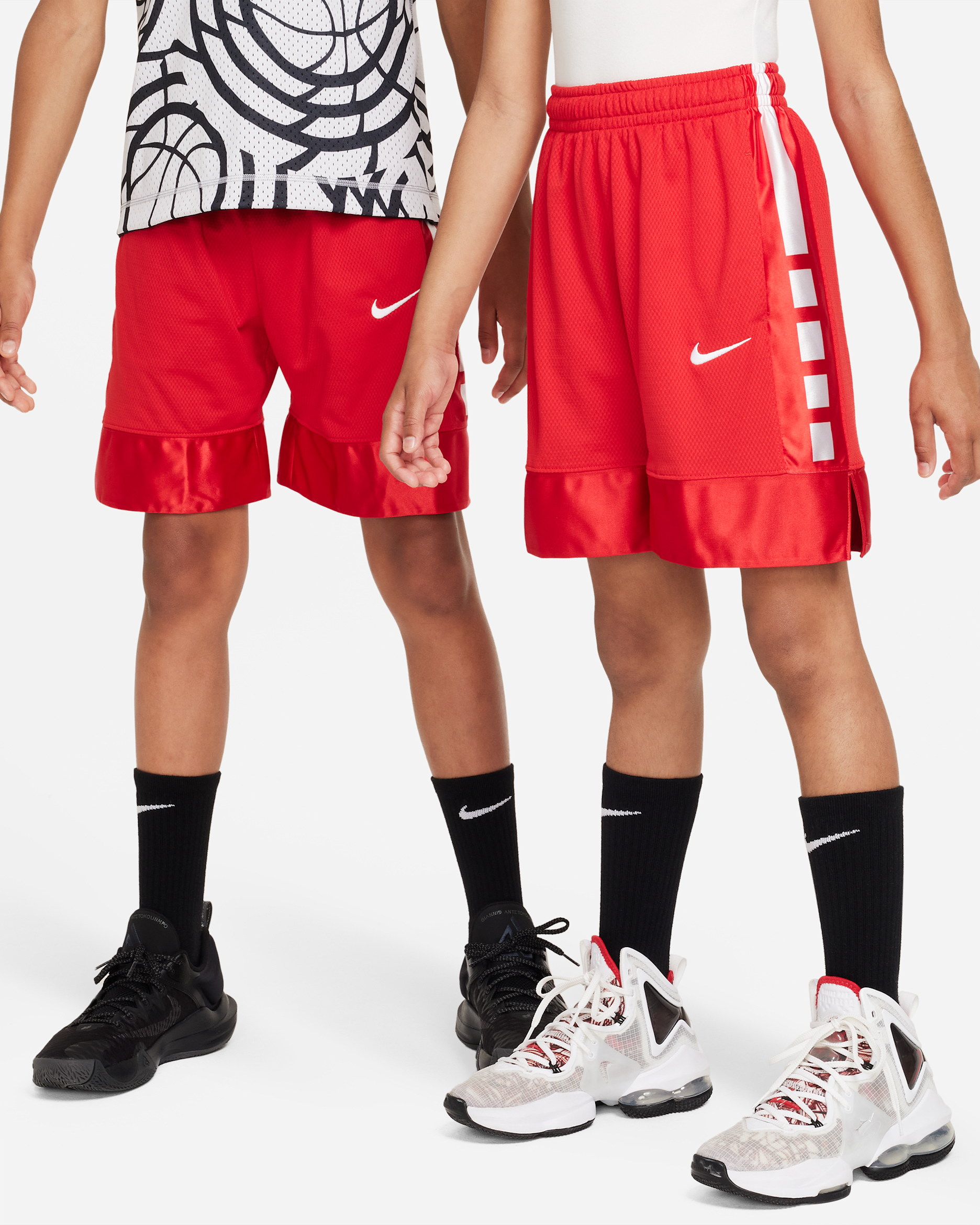 Nike Dri-FIT Elite 23 Big Kids' (Boys') Basketball Shorts - University Red/White