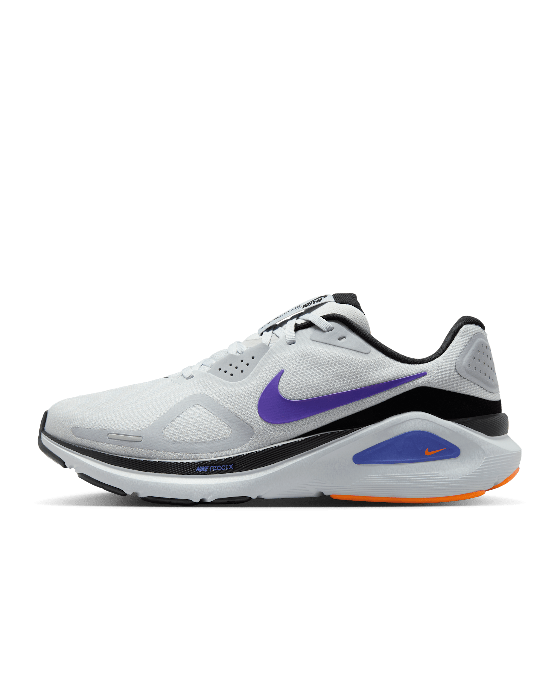 Nike Structure 26 Erkek Yol Koşu Ayakkabısı - Pure Platinum/Wolf Grey/Total Orange/Persian Violet