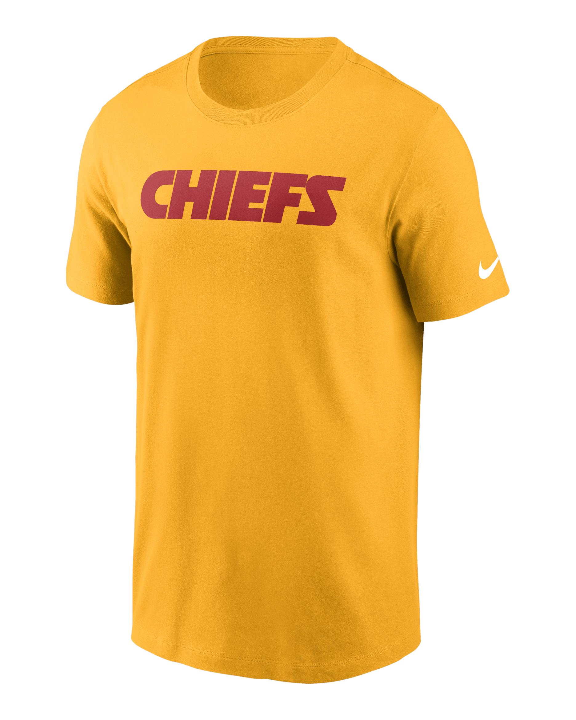Kansas City Chiefs Primetime Wordmark Essential Men's Nike NFL T-Shirt - Gold