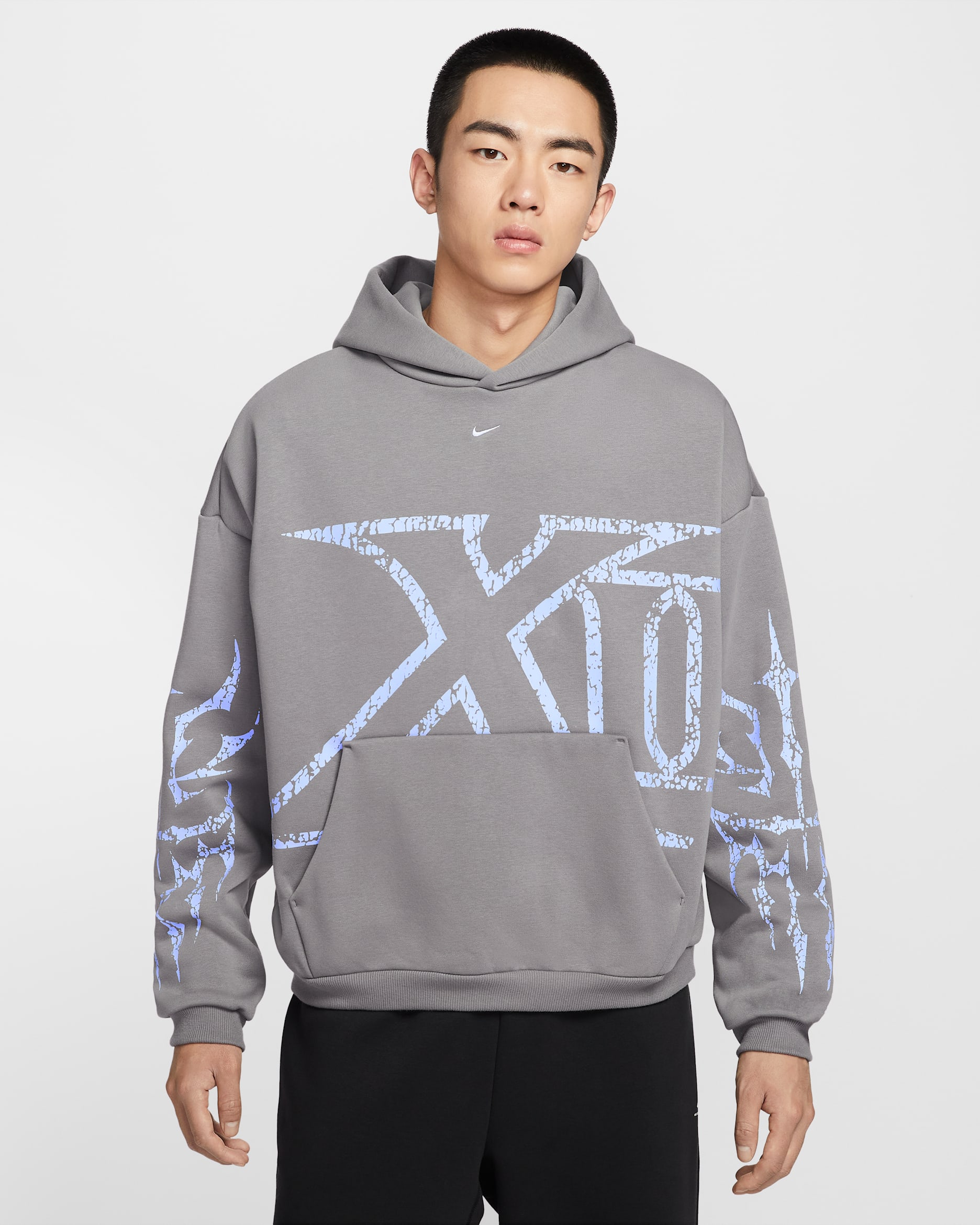 자 남성 써마 핏 풀오버 농구 후디 - 펜슬 포인트/코발트 블리스