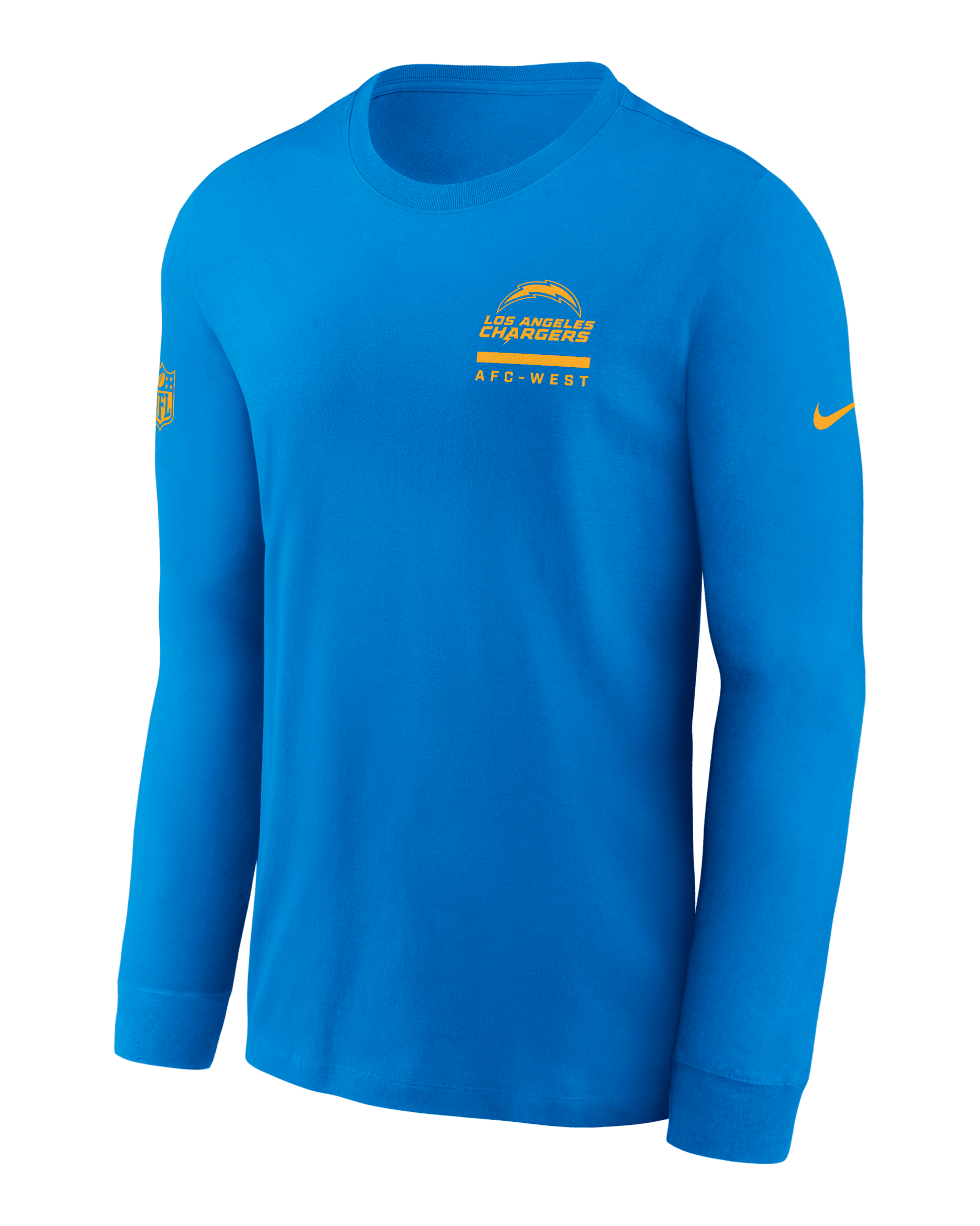 Playera de manga larga Nike Dri-FIT de la NFL para hombre Los Angeles Chargers Sideline Team Issue - Azul