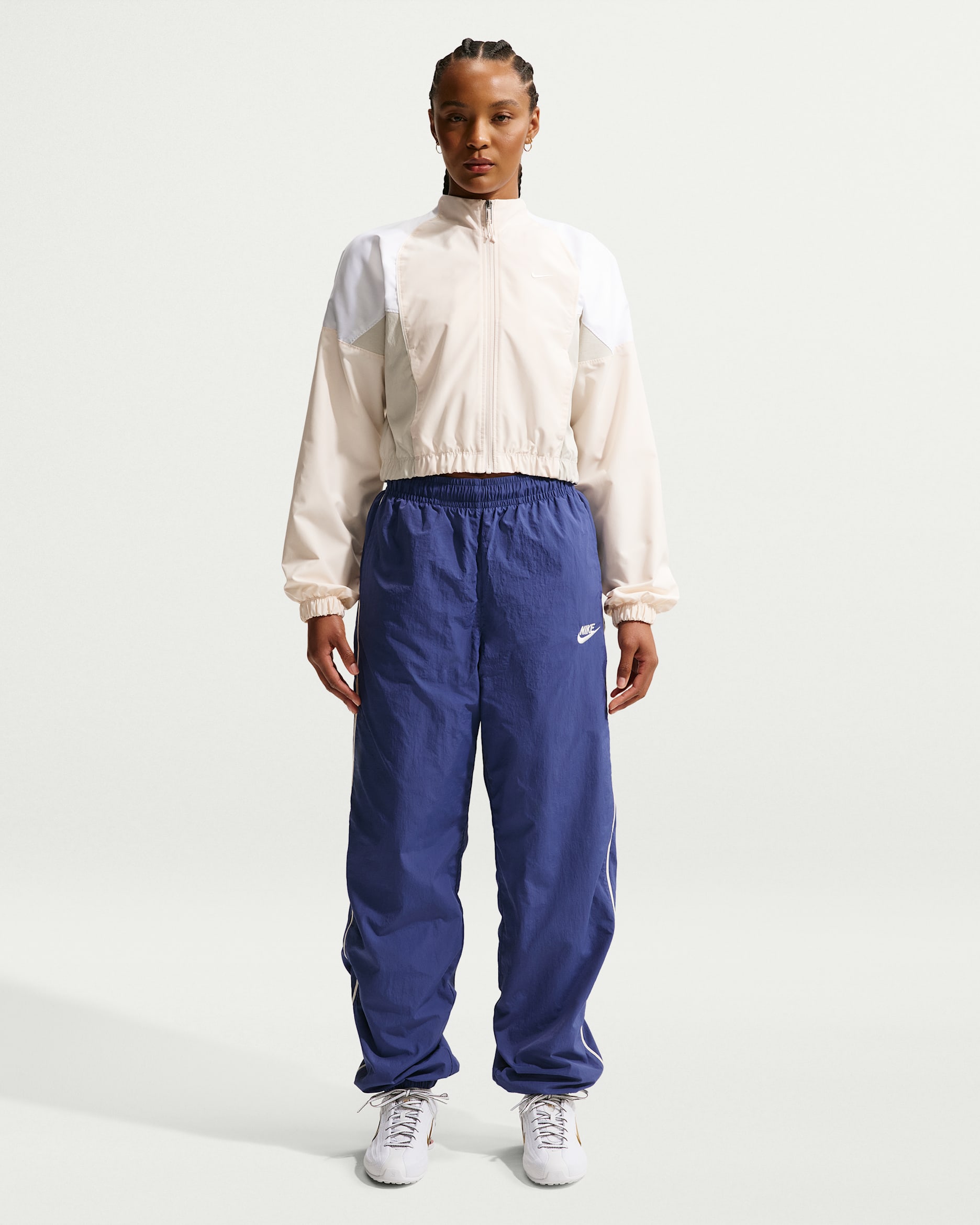 Nike Sportswear Windrunner Women's Woven Pants - Mystic Navy/Chalk/Chalk